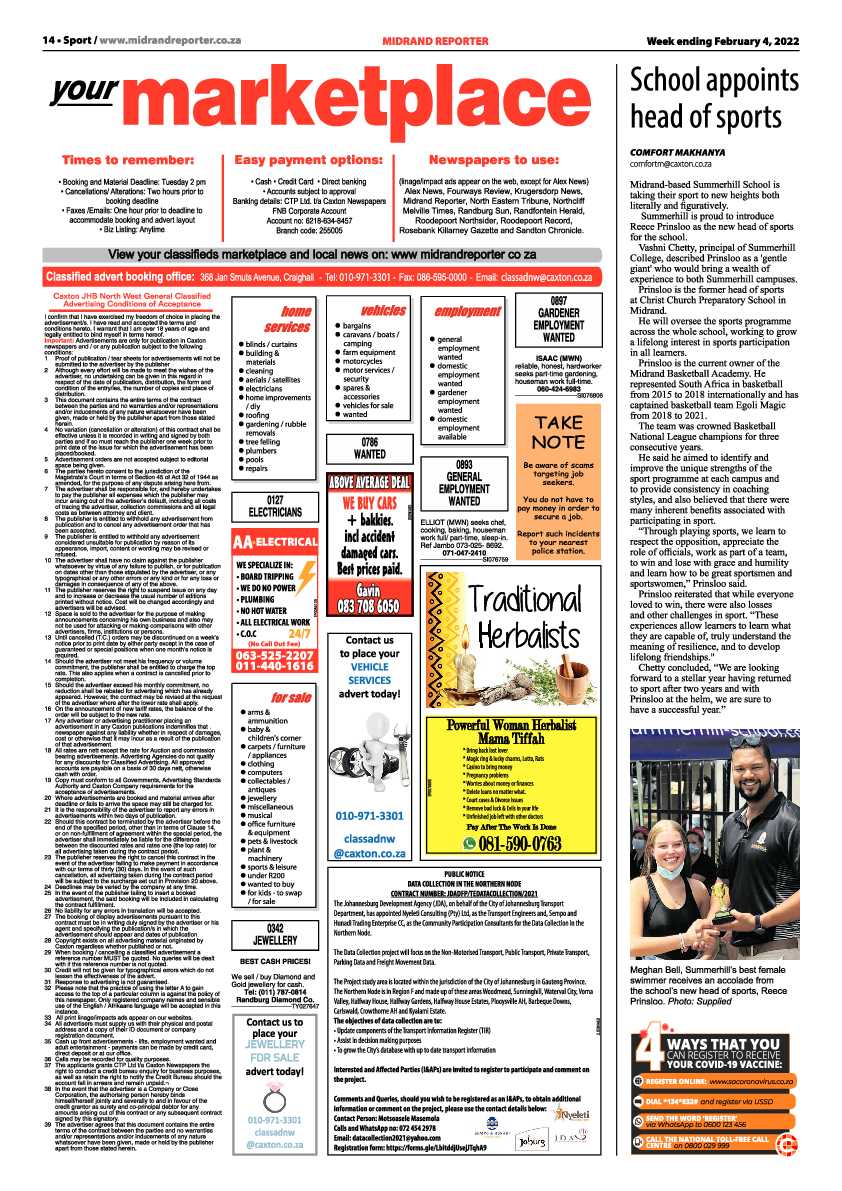 Midrand Reporter 04 February 2022 page 14