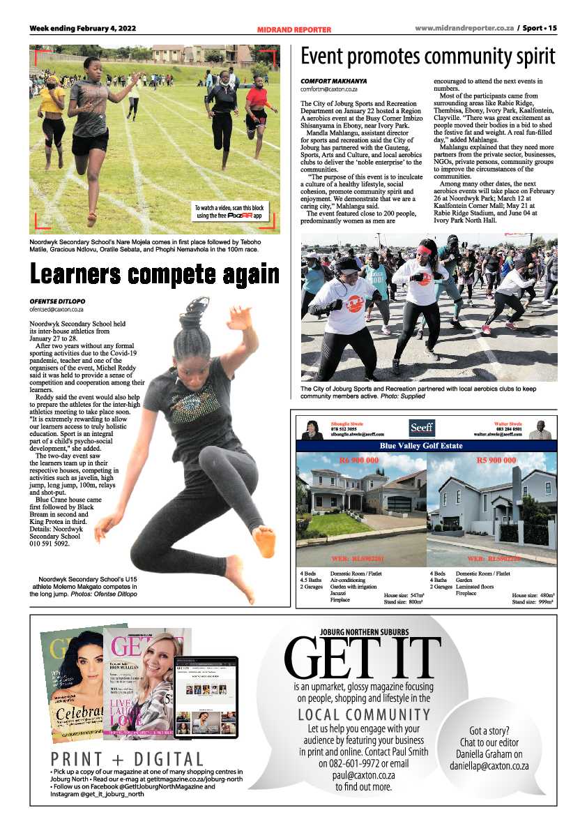Midrand Reporter 04 February 2022 page 15