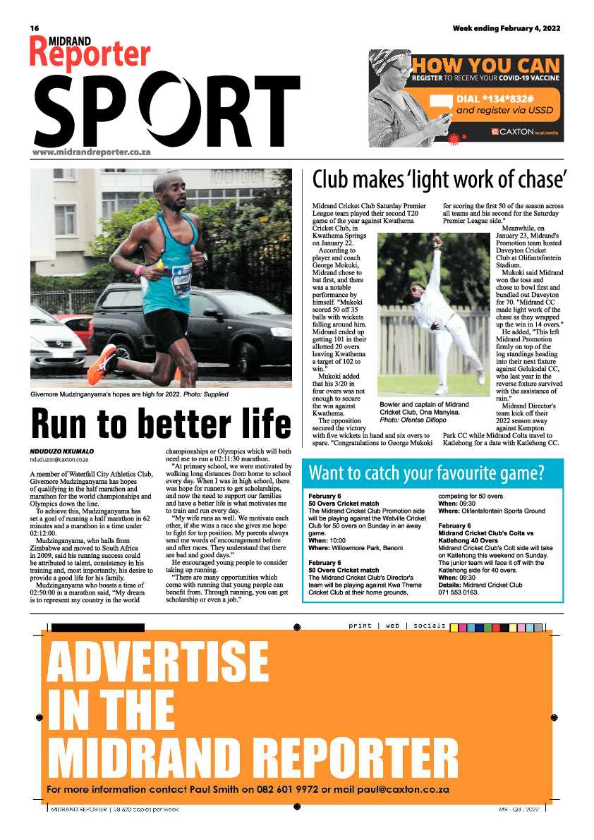 Midrand Reporter 04 February 2022 page 16