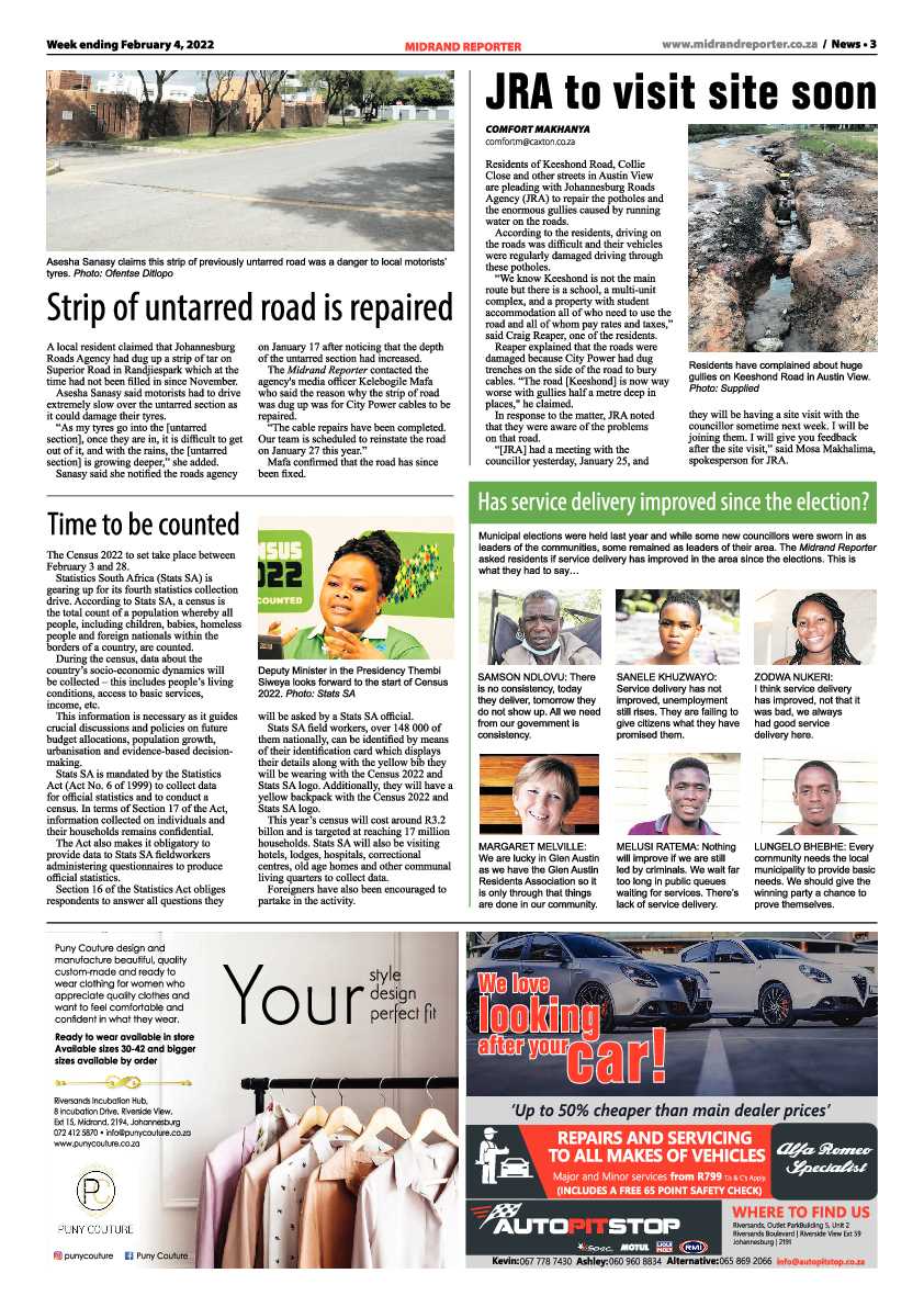 Midrand Reporter 04 February 2022 page 3