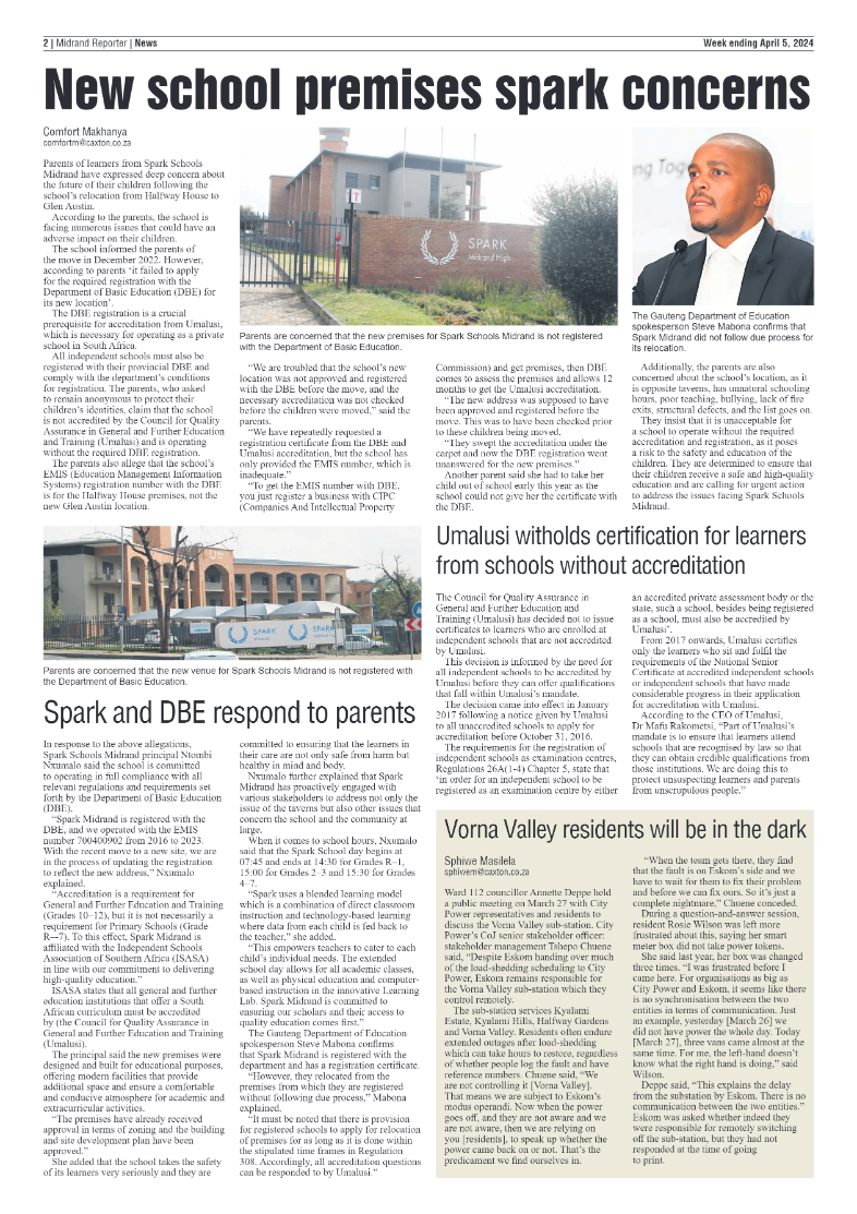 Midrand Reporter 05 April 2024 page 2