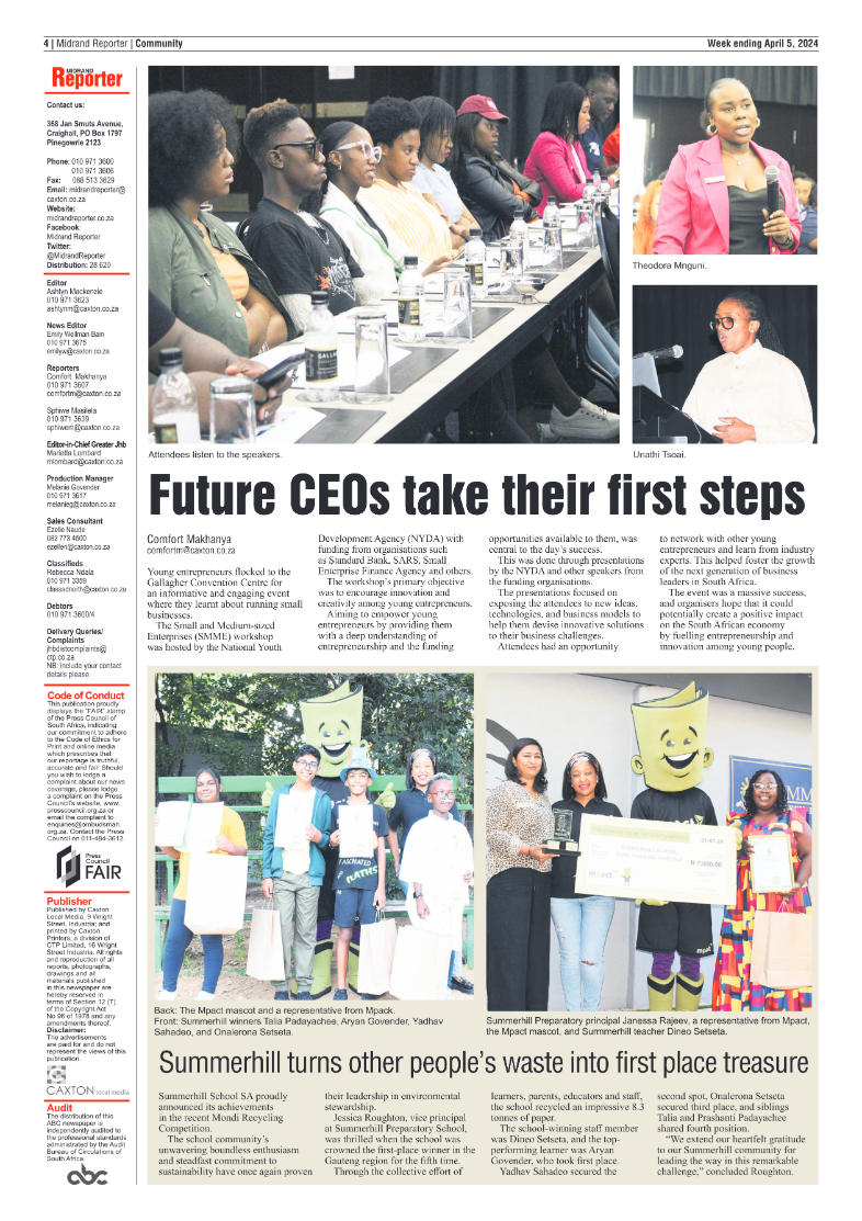 Midrand Reporter 05 April 2024 page 4