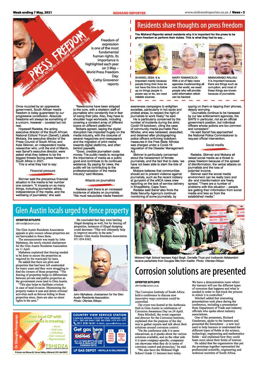 Midrand Reporter 05 May 2021 page 3