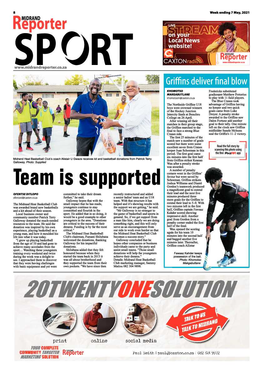 Midrand Reporter 05 May 2021 page 8