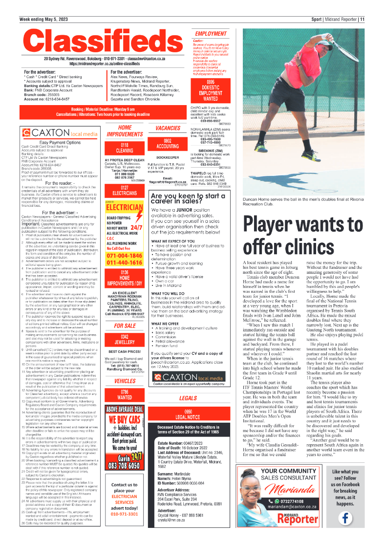 Midrand Reporter 05 May 2023 page 11