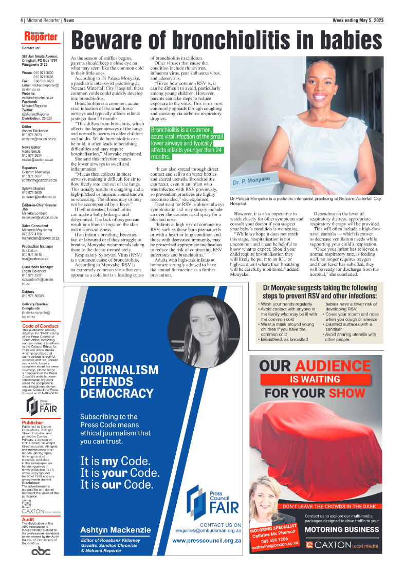 Midrand Reporter 05 May 2023 page 4