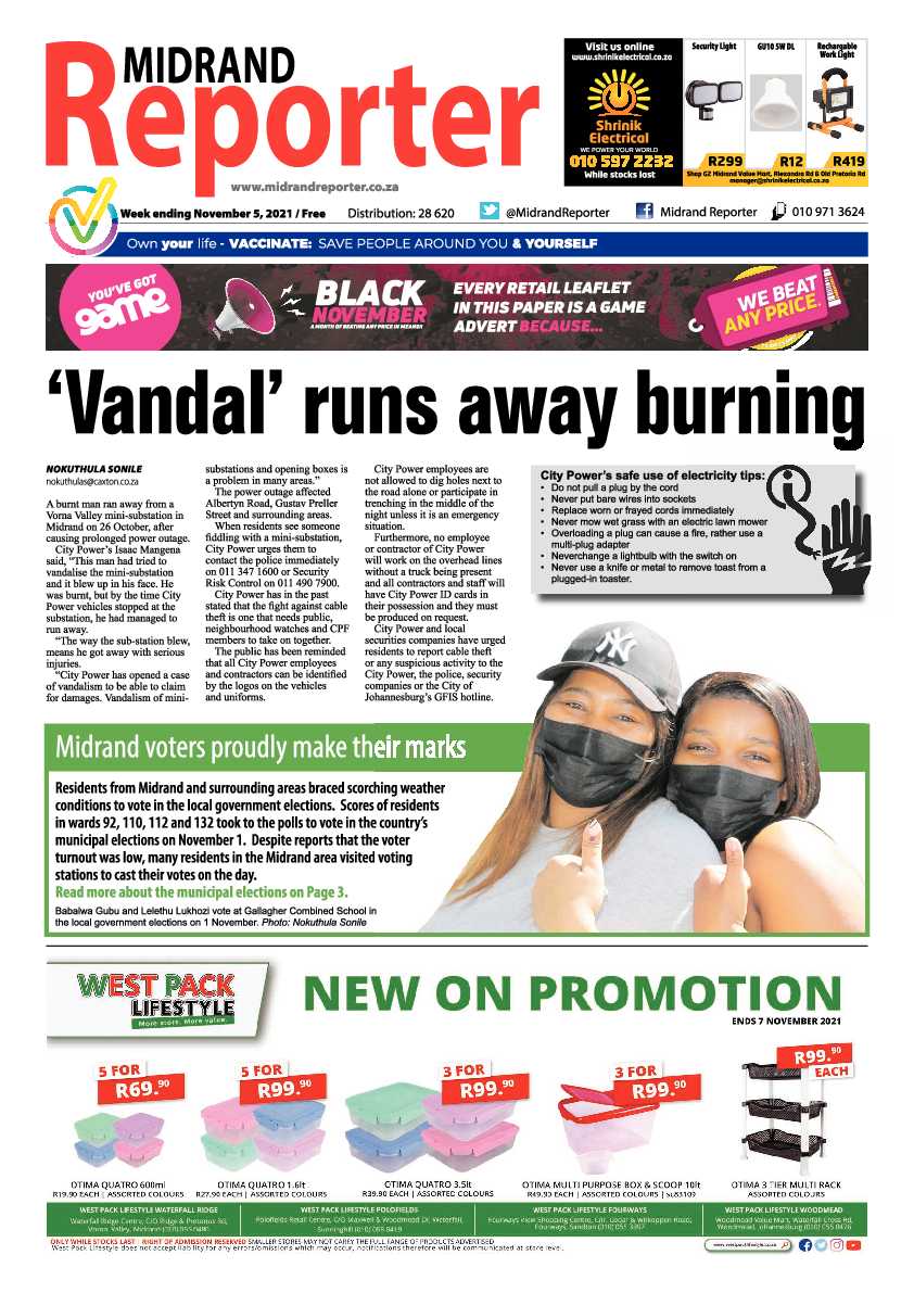Midrand Reporter 05 November 2021 page 1