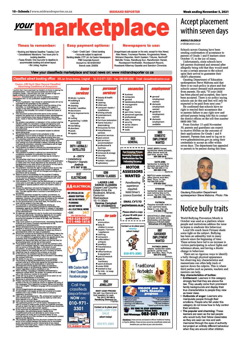 Midrand Reporter 05 November 2021 page 10