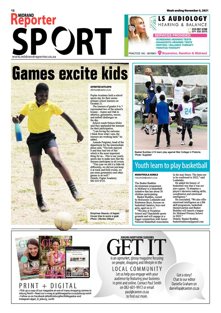 Midrand Reporter 05 November 2021 page 12