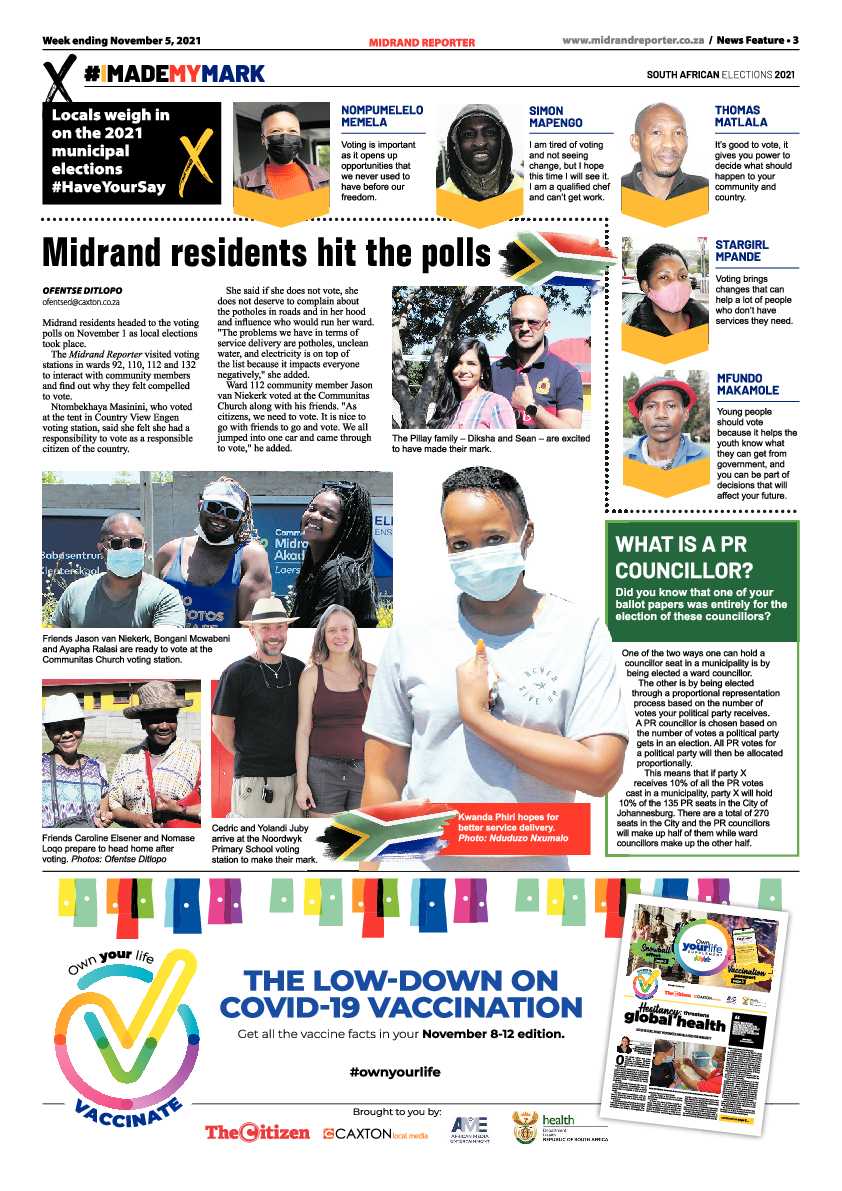 Midrand Reporter 05 November 2021 page 3