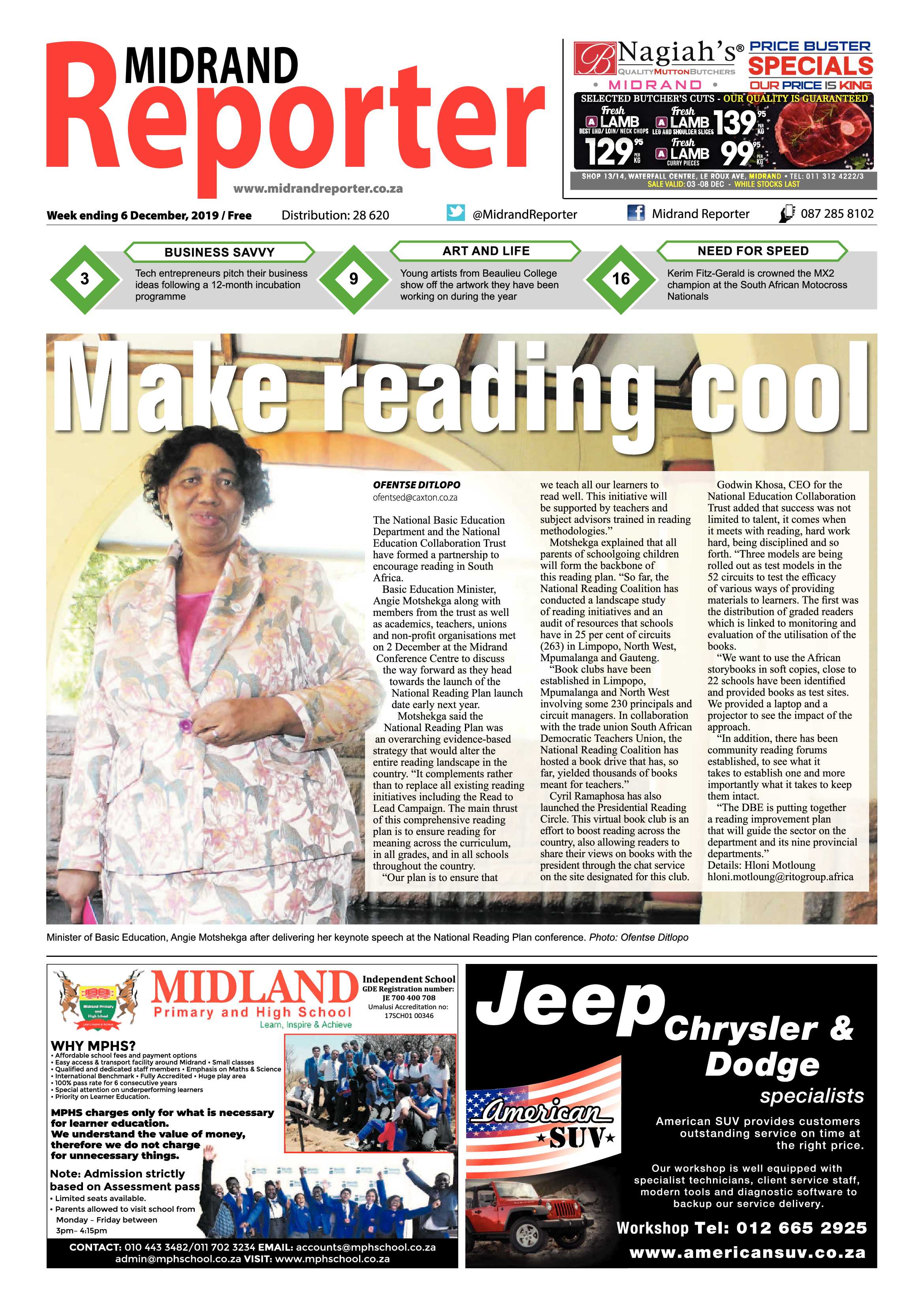 Midrand Reporter 06 December 2019 page 1