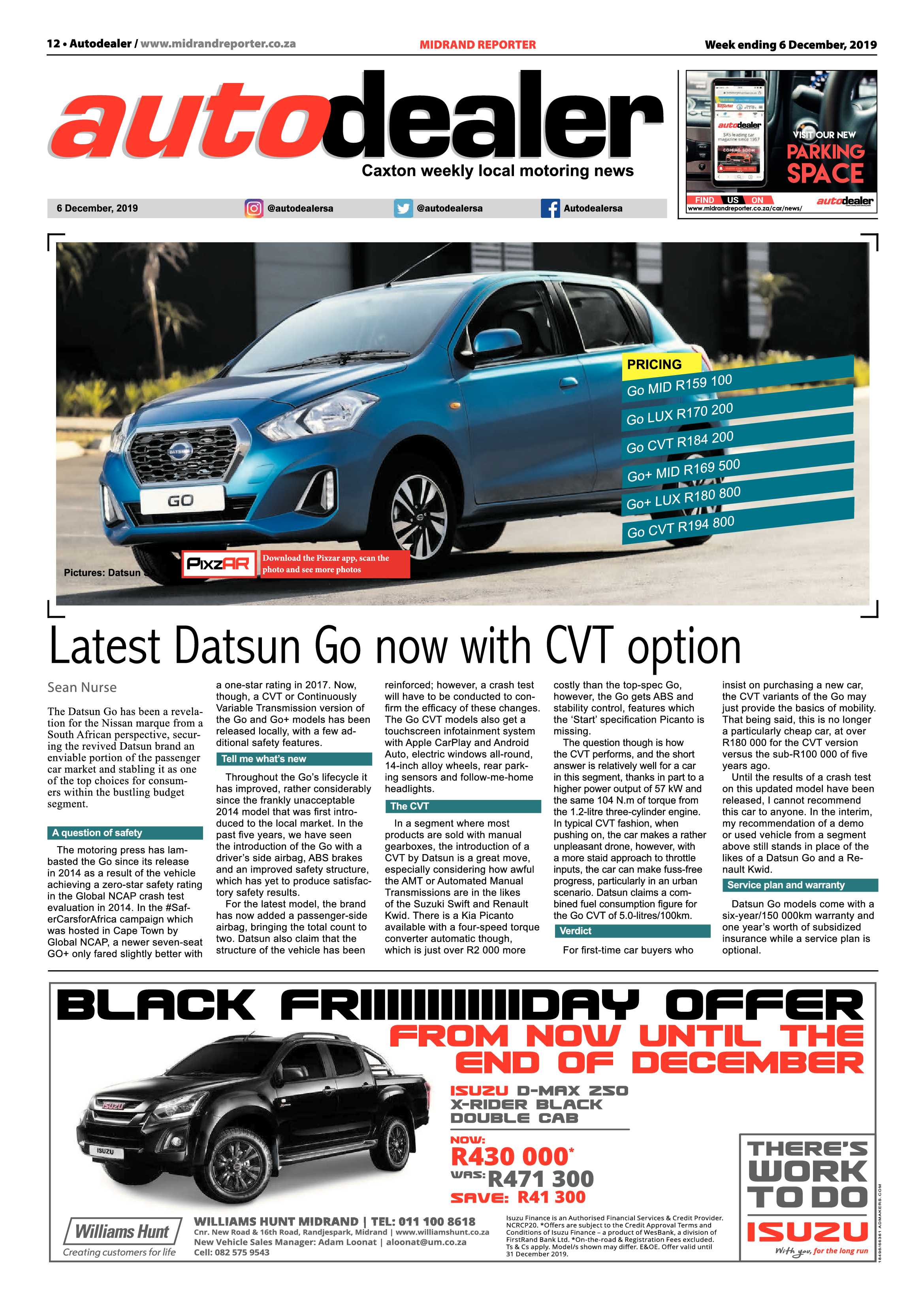 Midrand Reporter 06 December 2019 page 12