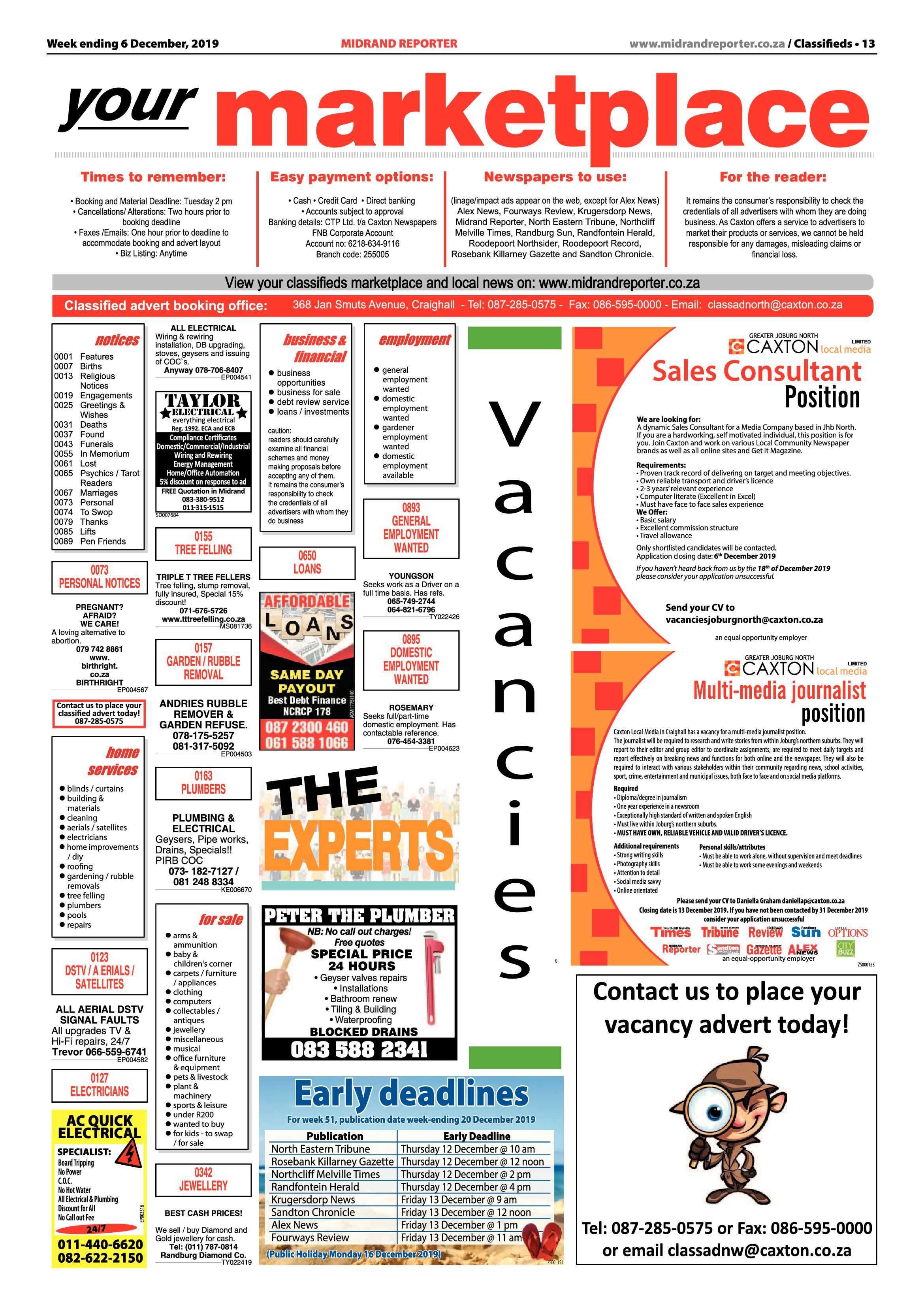 Midrand Reporter 06 December 2019 page 13