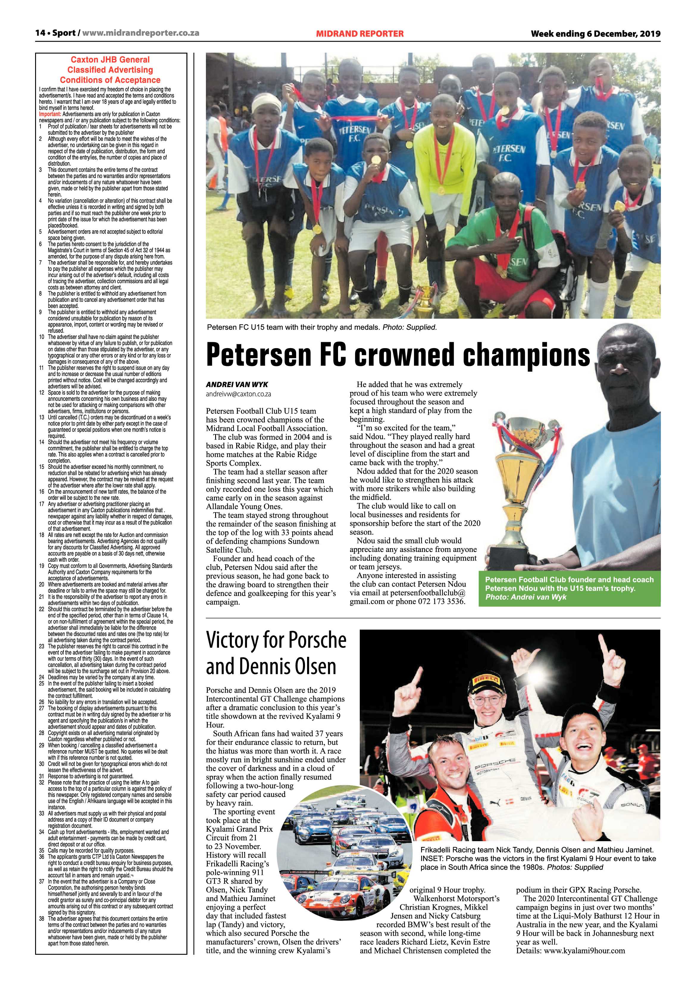 Midrand Reporter 06 December 2019 page 14