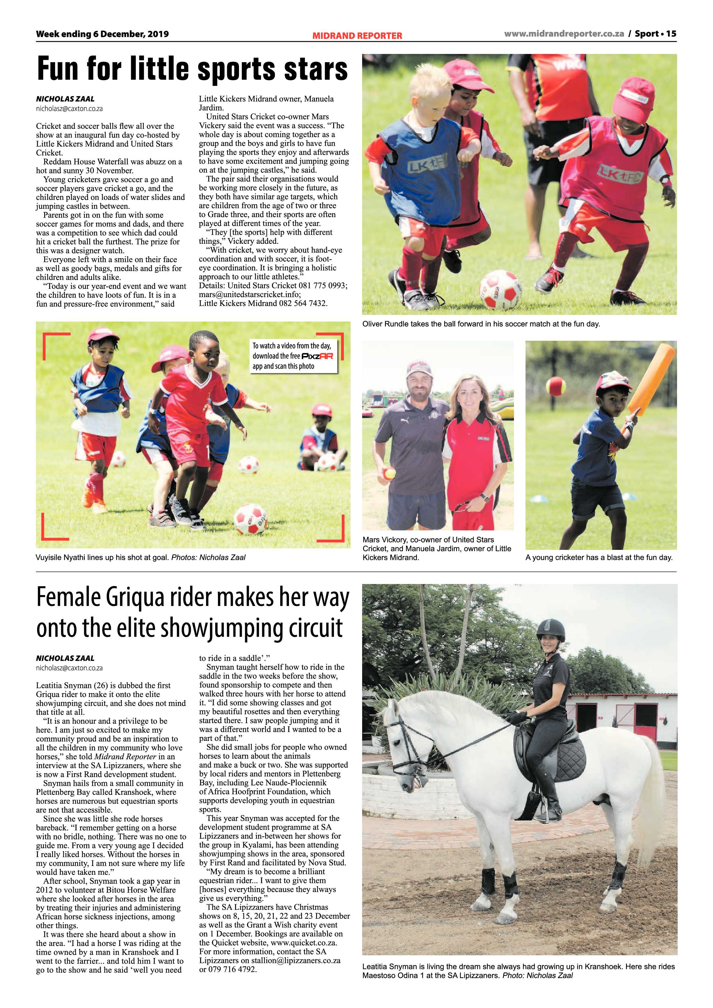 Midrand Reporter 06 December 2019 page 15
