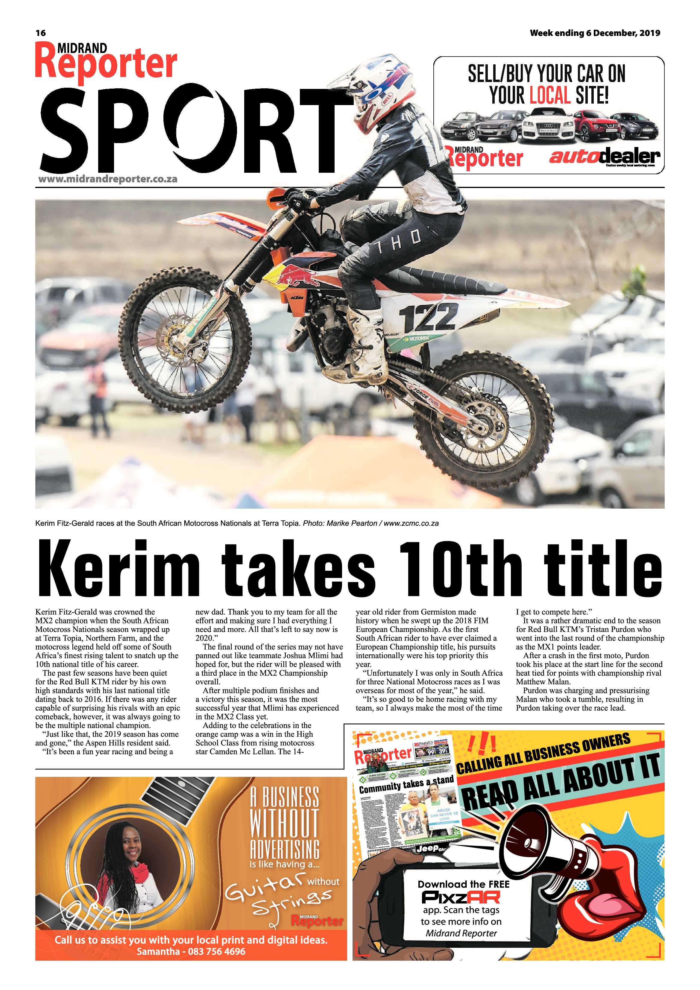 Midrand Reporter 06 December 2019 page 16
