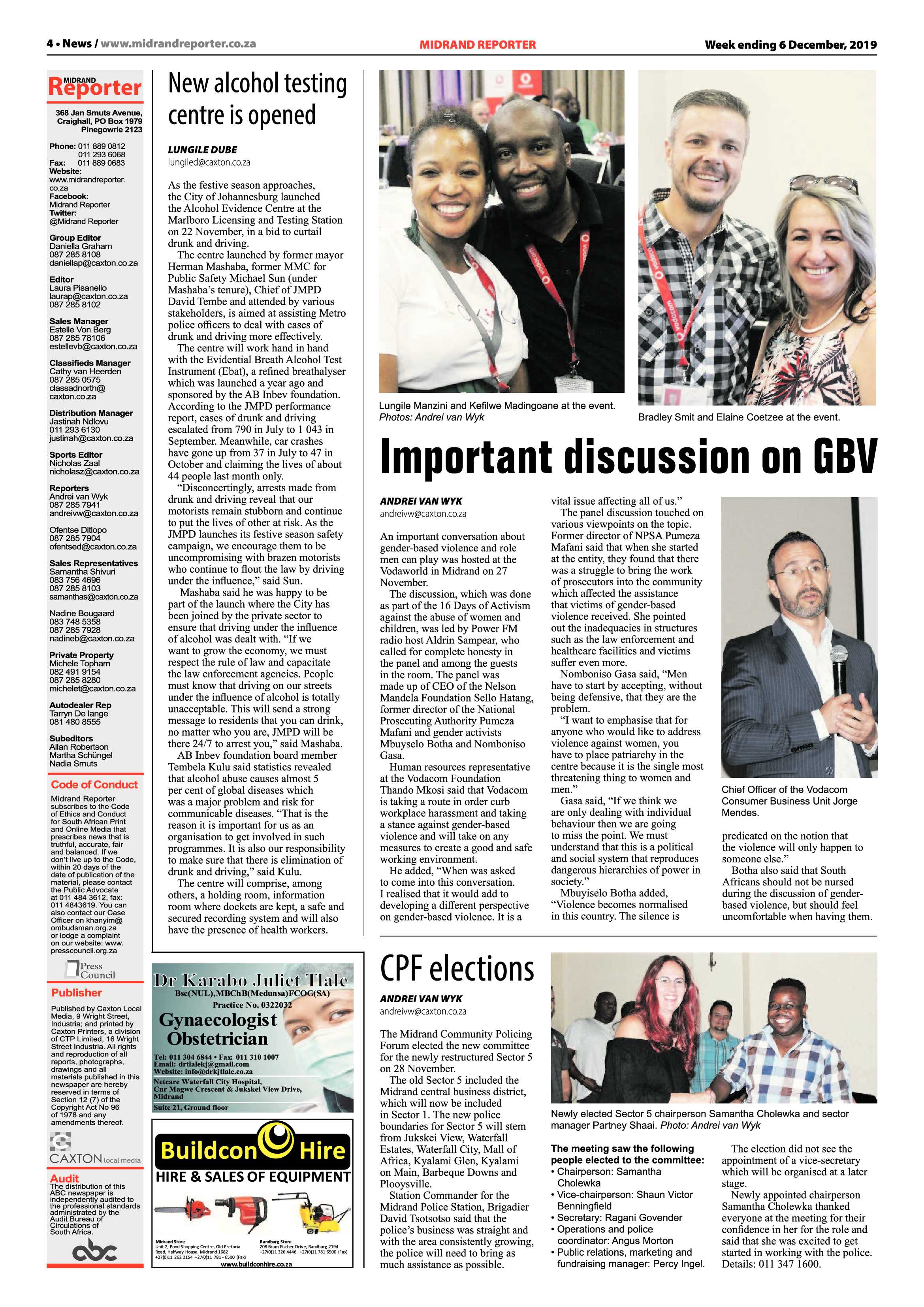 Midrand Reporter 06 December 2019 page 4