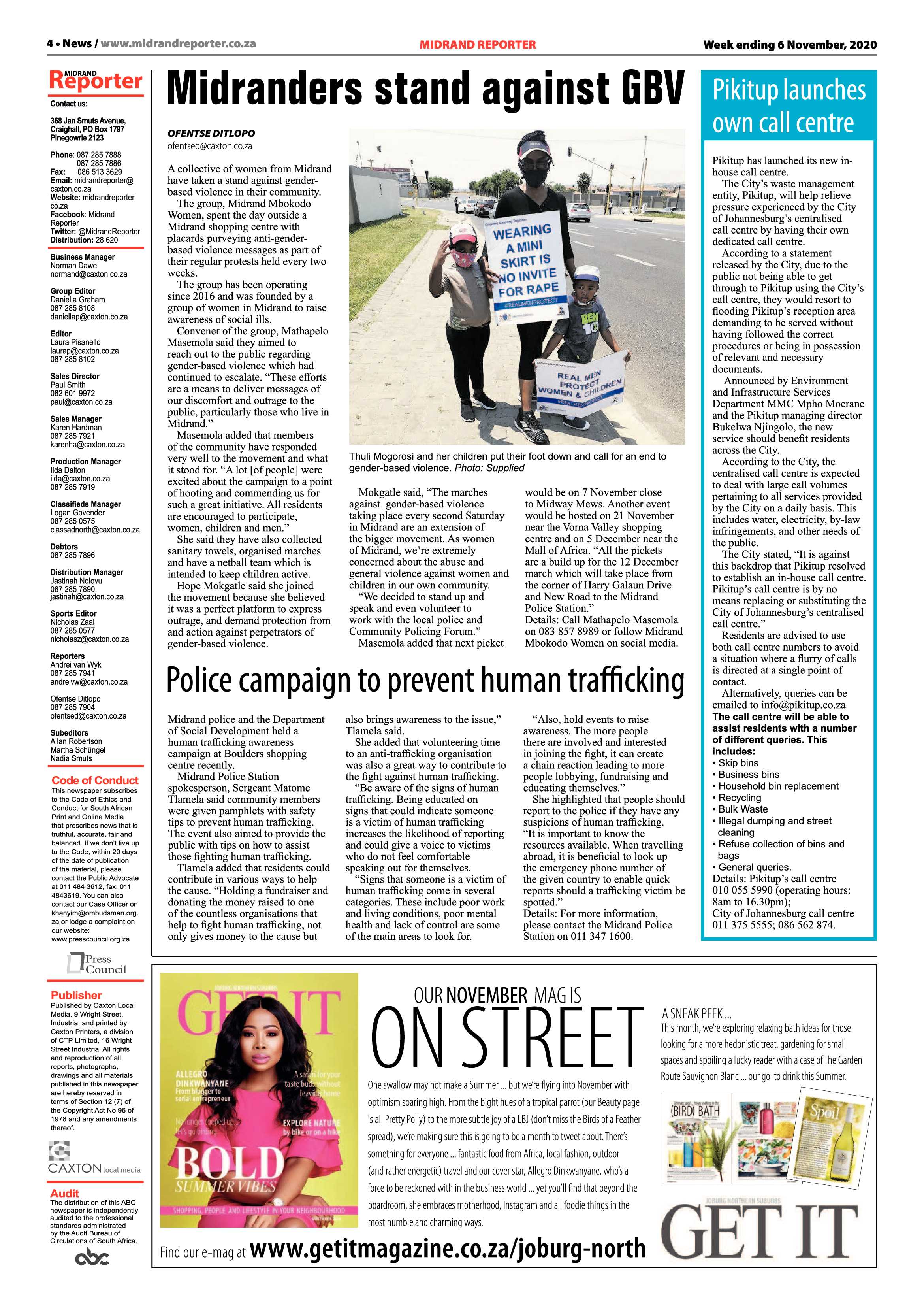 Midrand Reporter 06 November 2020 page 4