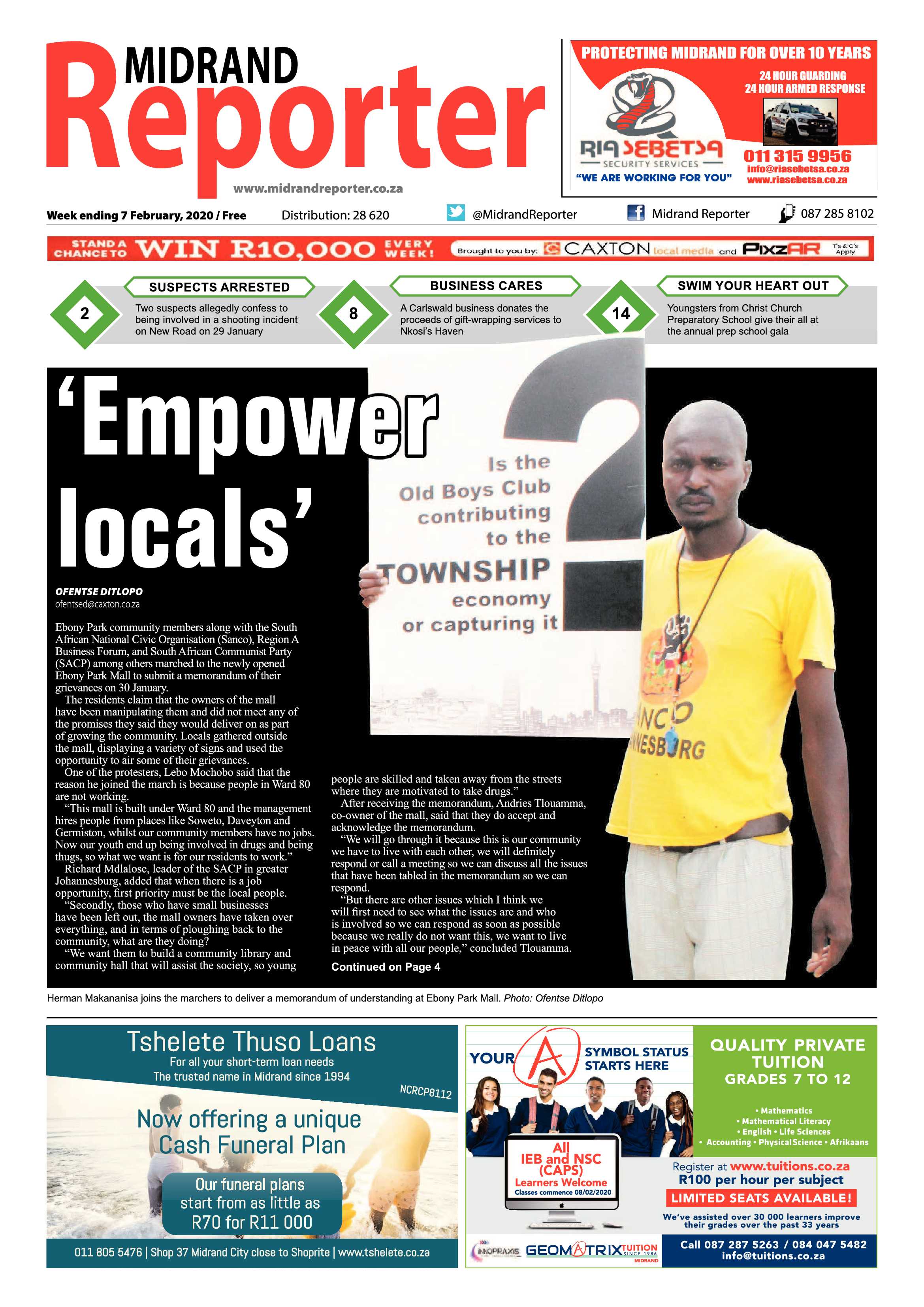 Midrand Reporter 07 February 2020 page 1