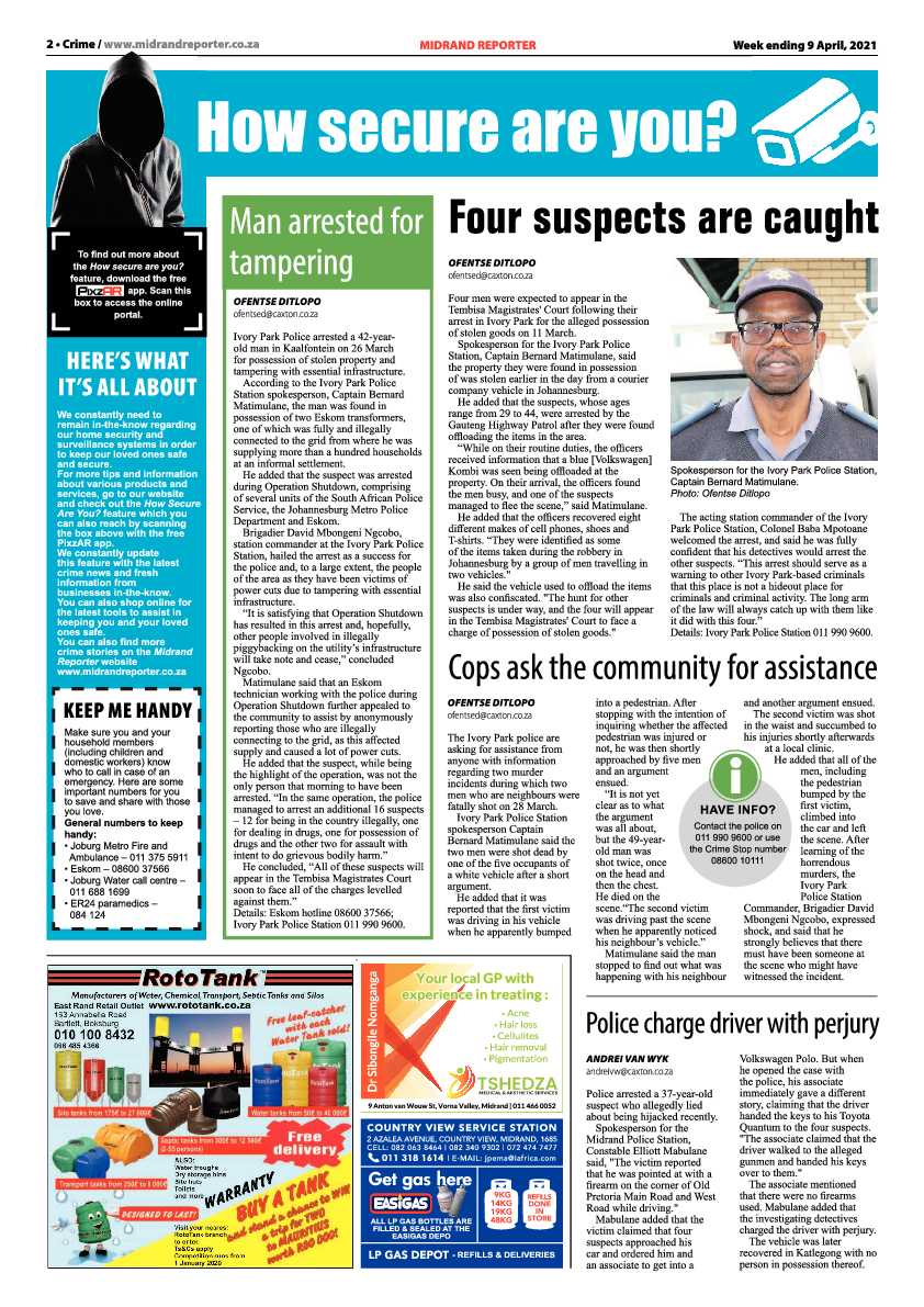 Midrand Reporter 09 April 2021 page 2