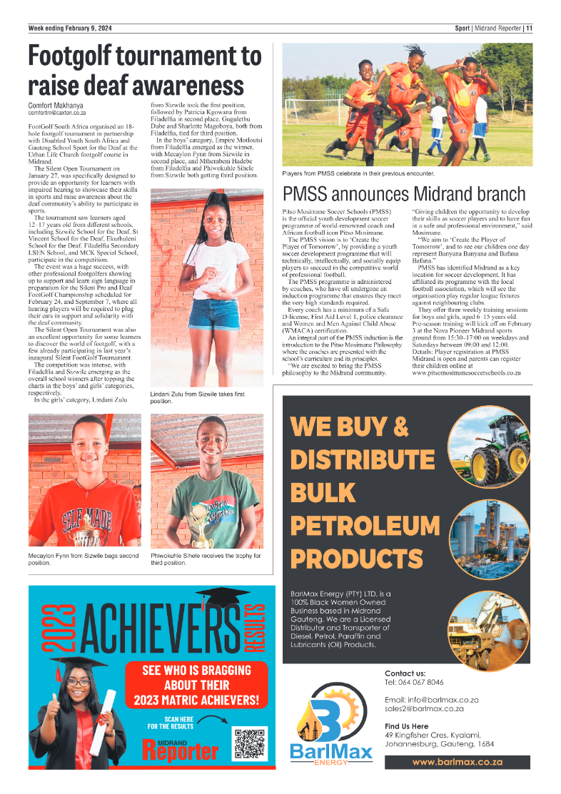 Midrand Reporter 09 February 2024 page 11
