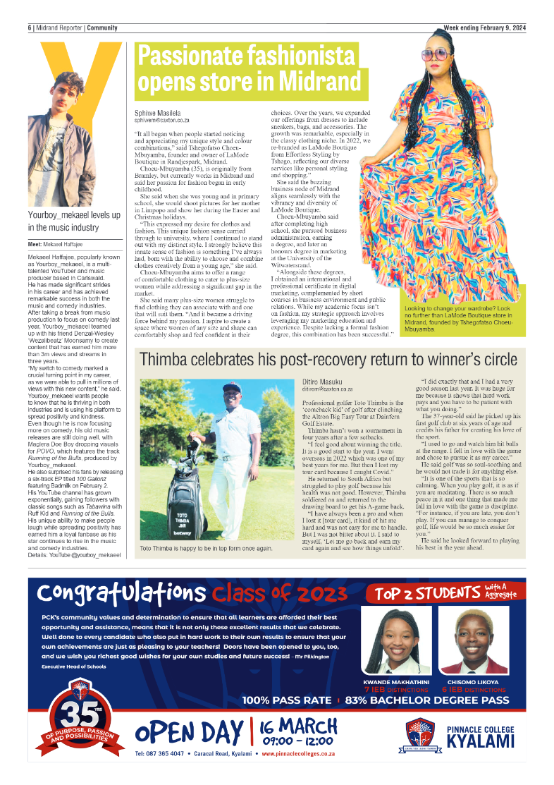 Midrand Reporter 09 February 2024 page 6