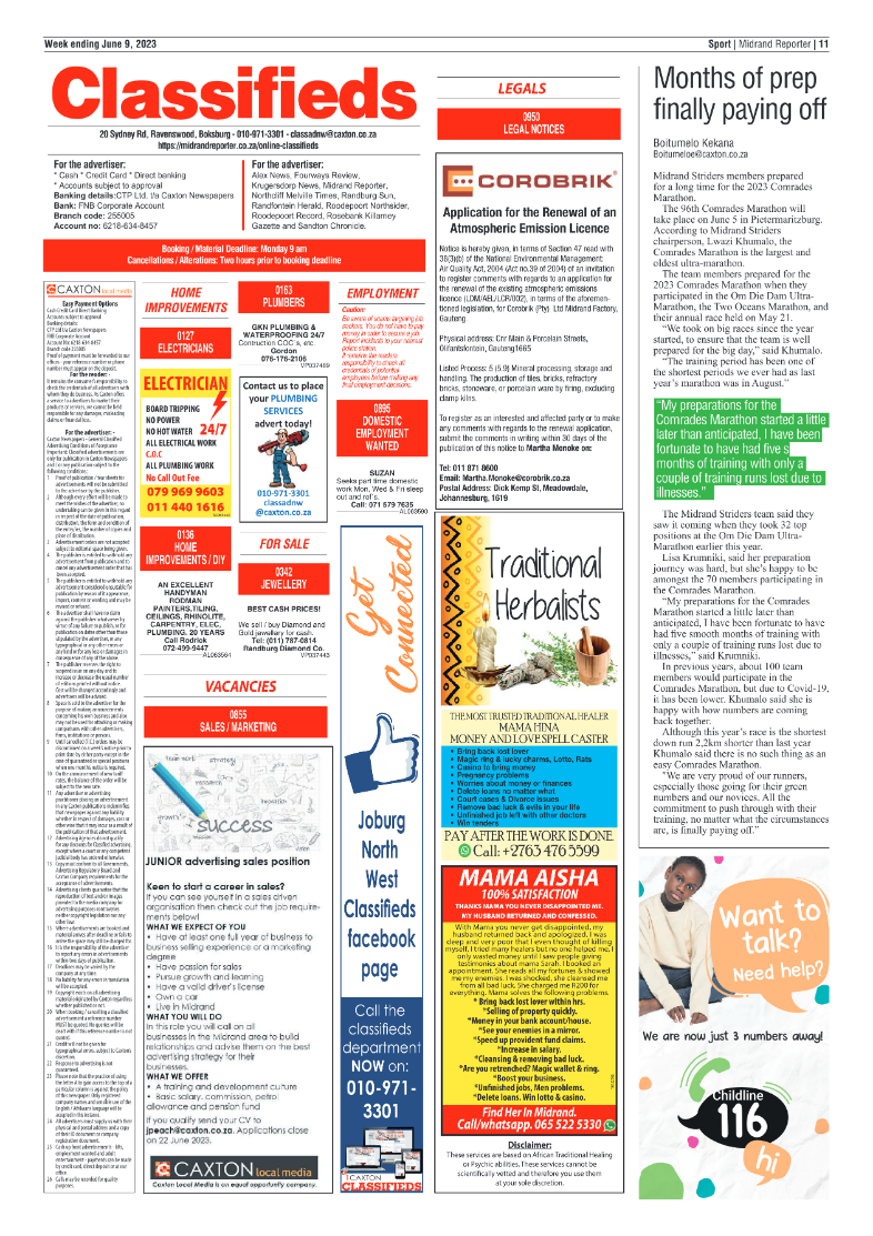 Midrand Reporter 09 June 2023 page 11