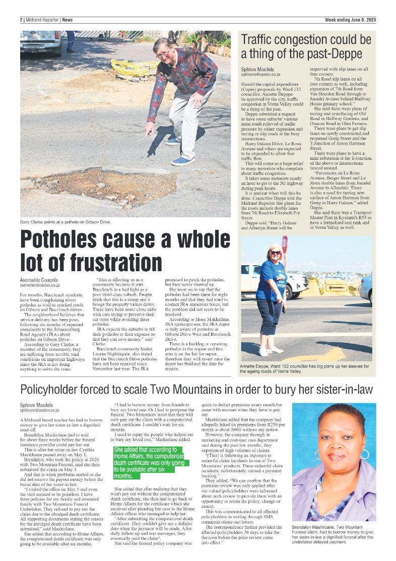 Midrand Reporter 09 June 2023 page 2