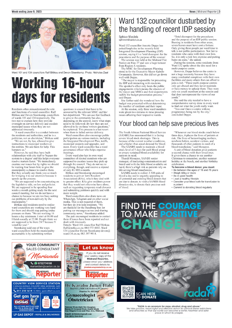 Midrand Reporter 09 June 2023 page 3
