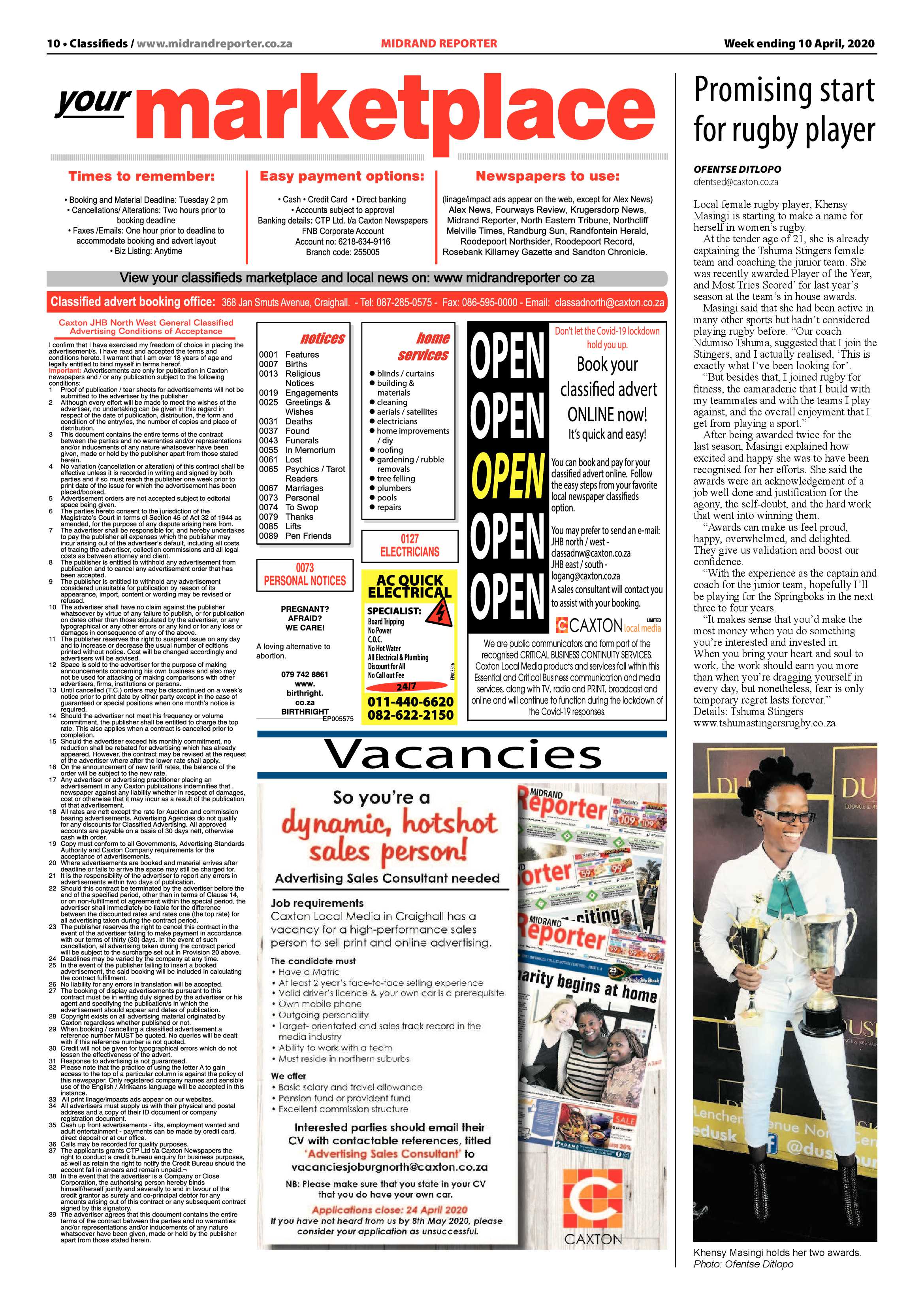 Midrand Reporter 10 April 2020 page 10