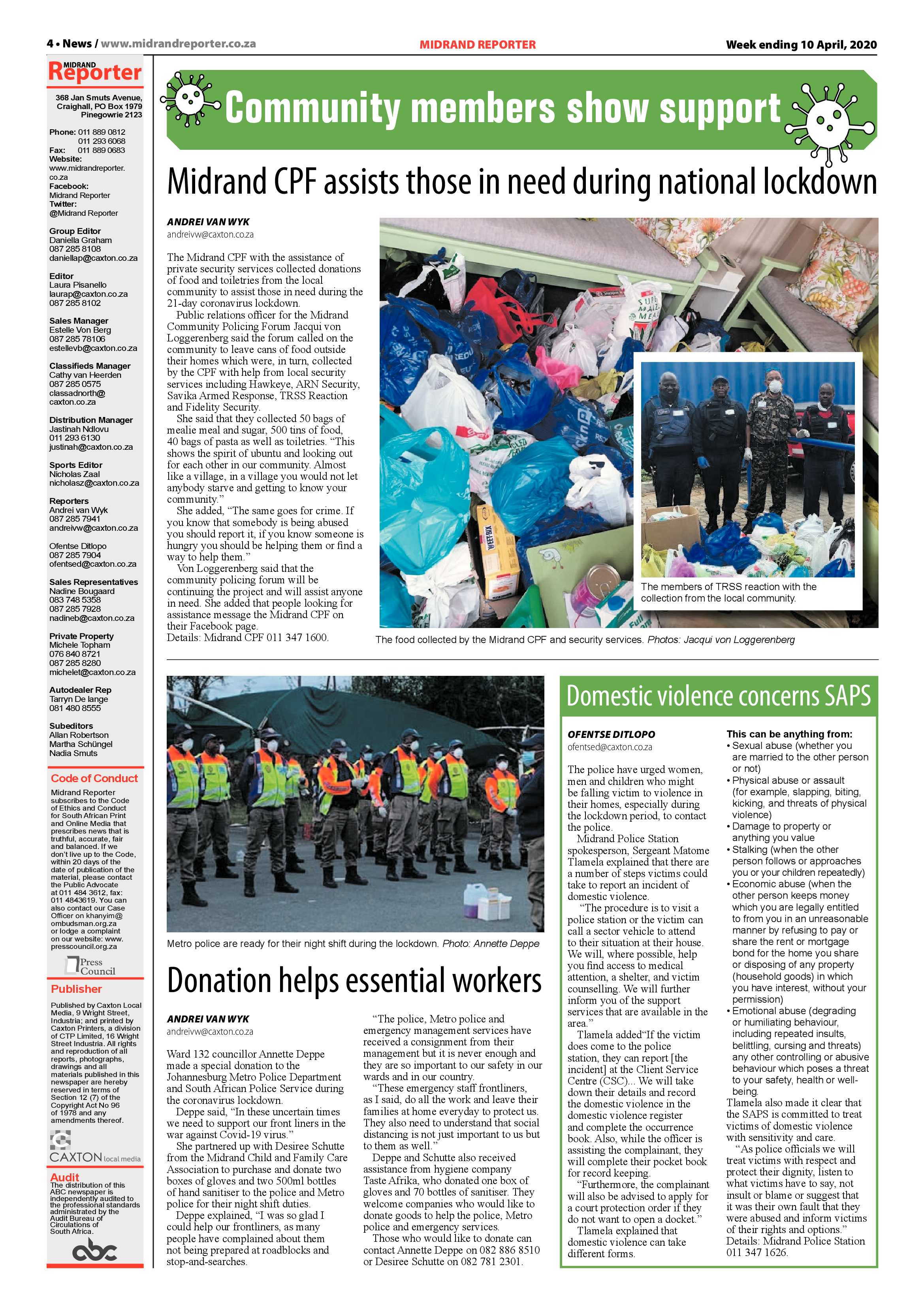Midrand Reporter 10 April 2020 page 4