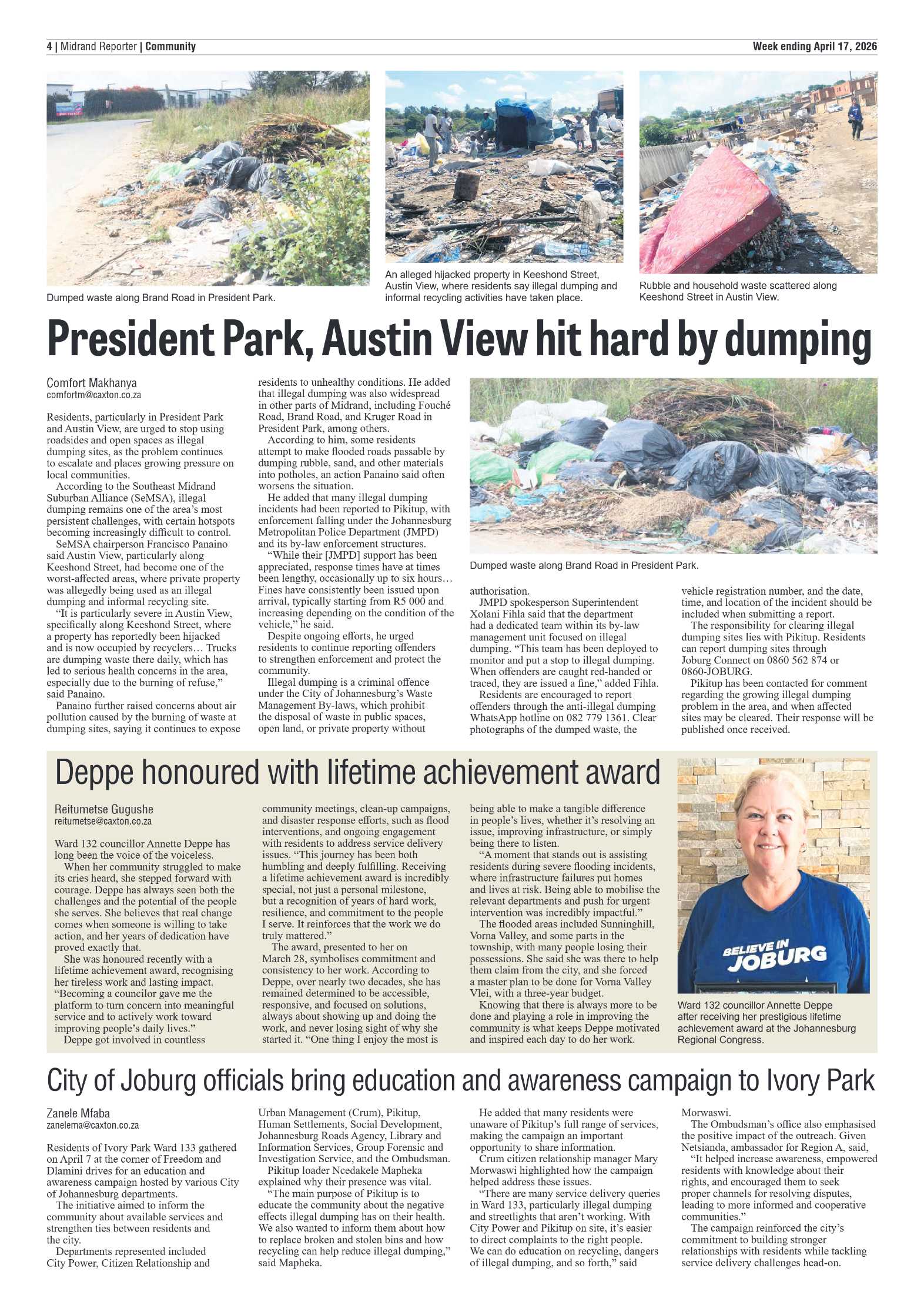 Midrand Reporter 17 April 2026 page 4