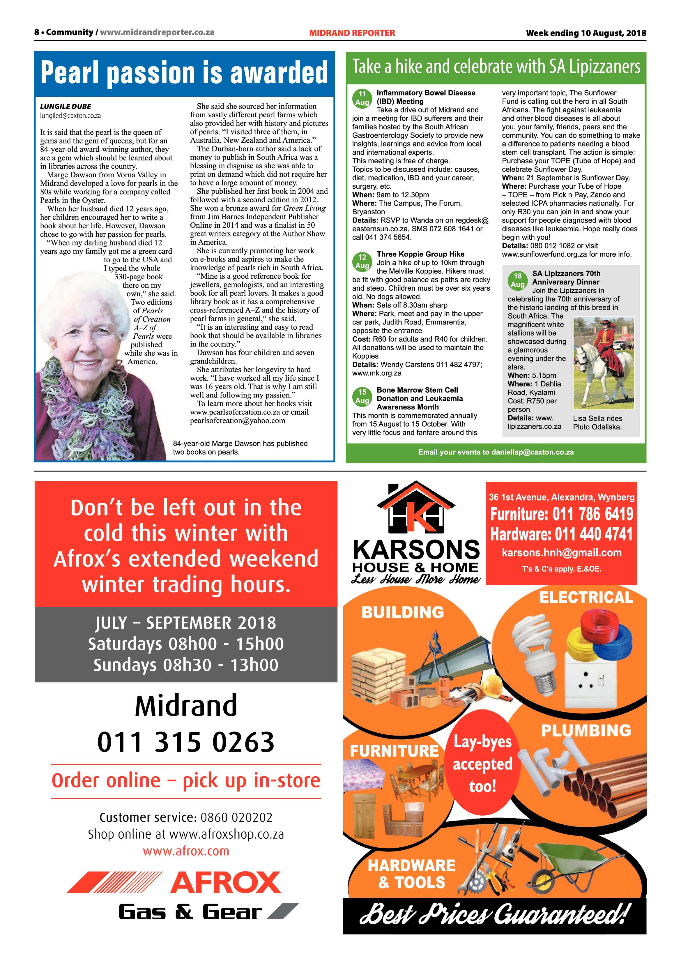 Midrand Reporter 10 August 2018 page 8