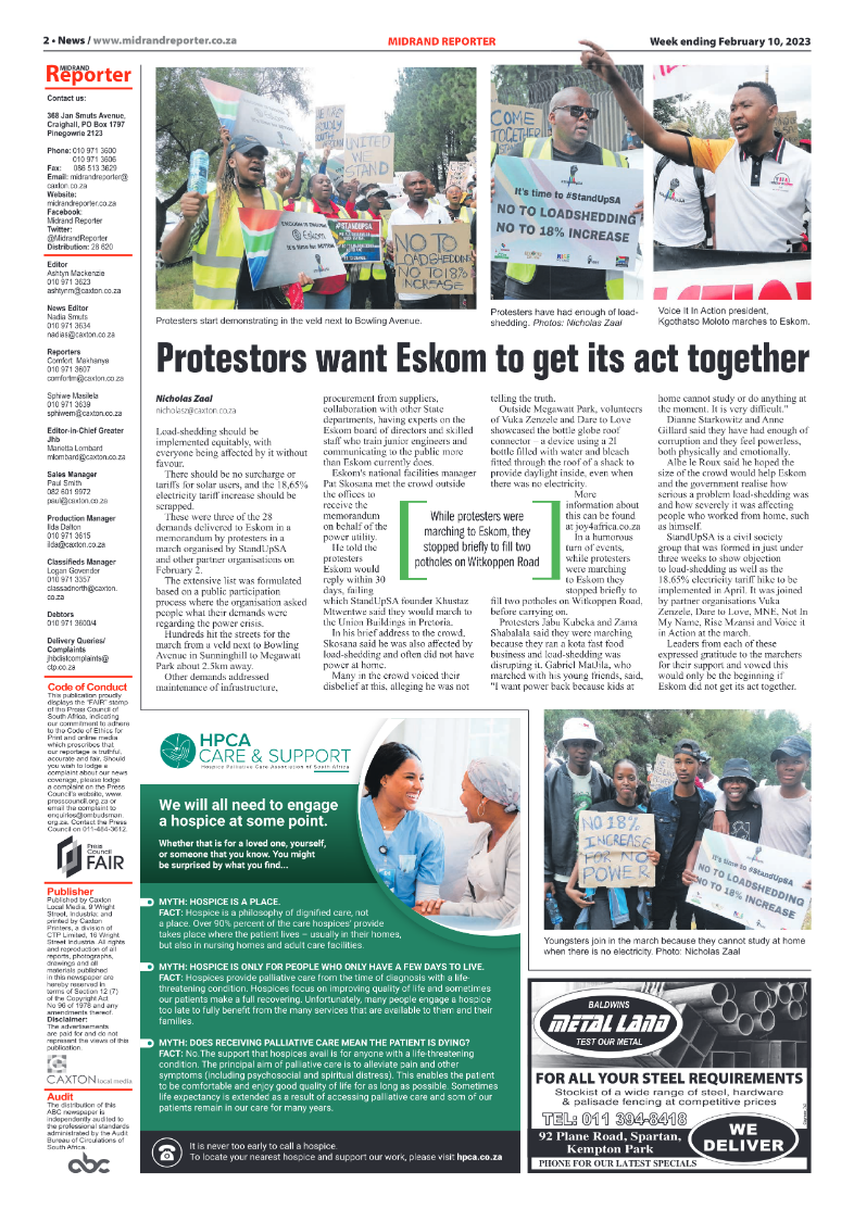 Midrand Reporter 10 Feb 2023 page 2