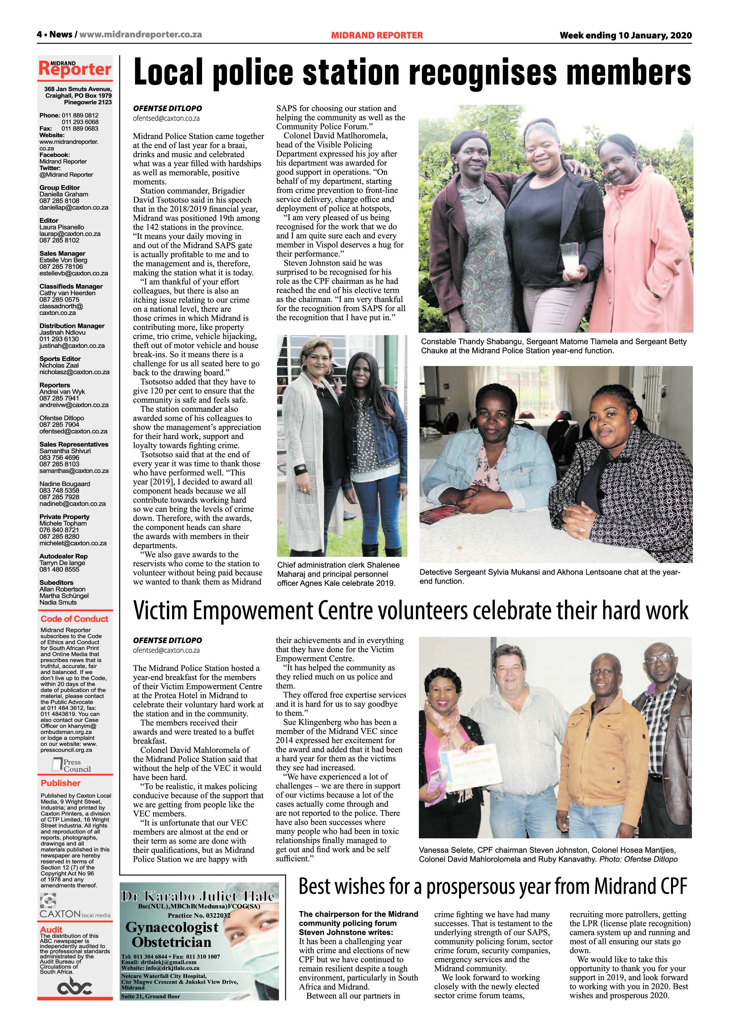 Midrand Reporter 10 January 2020 page 4