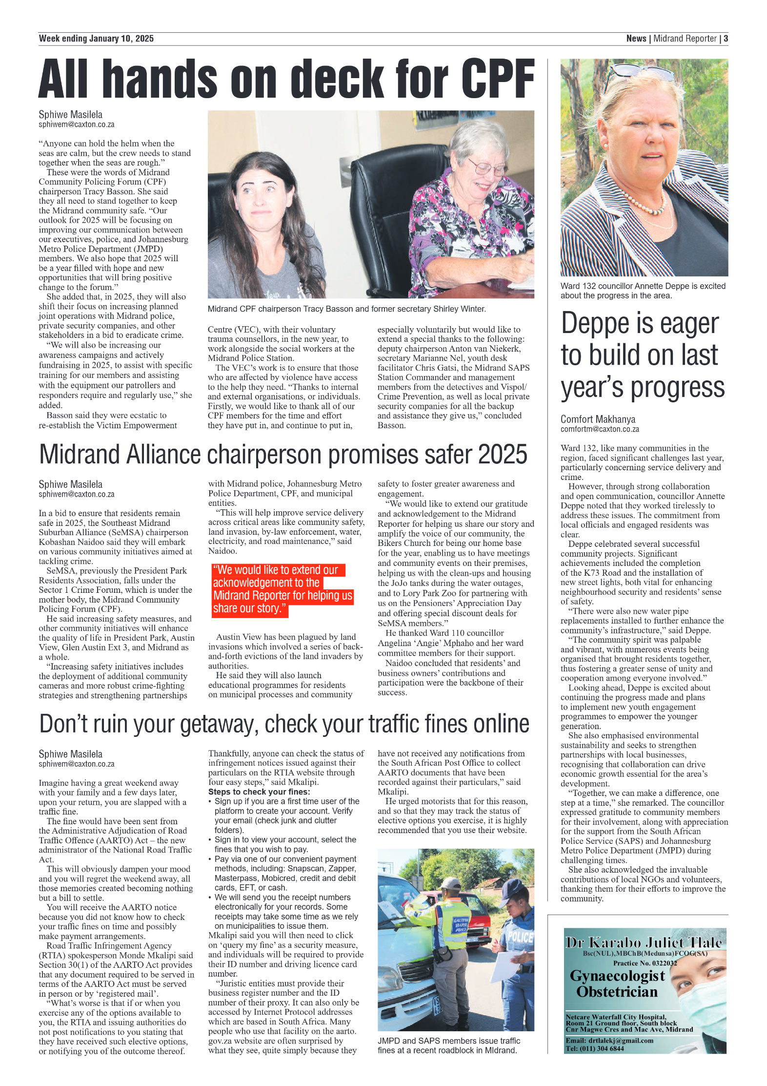Midrand Reporter 10 January 2025 page 3