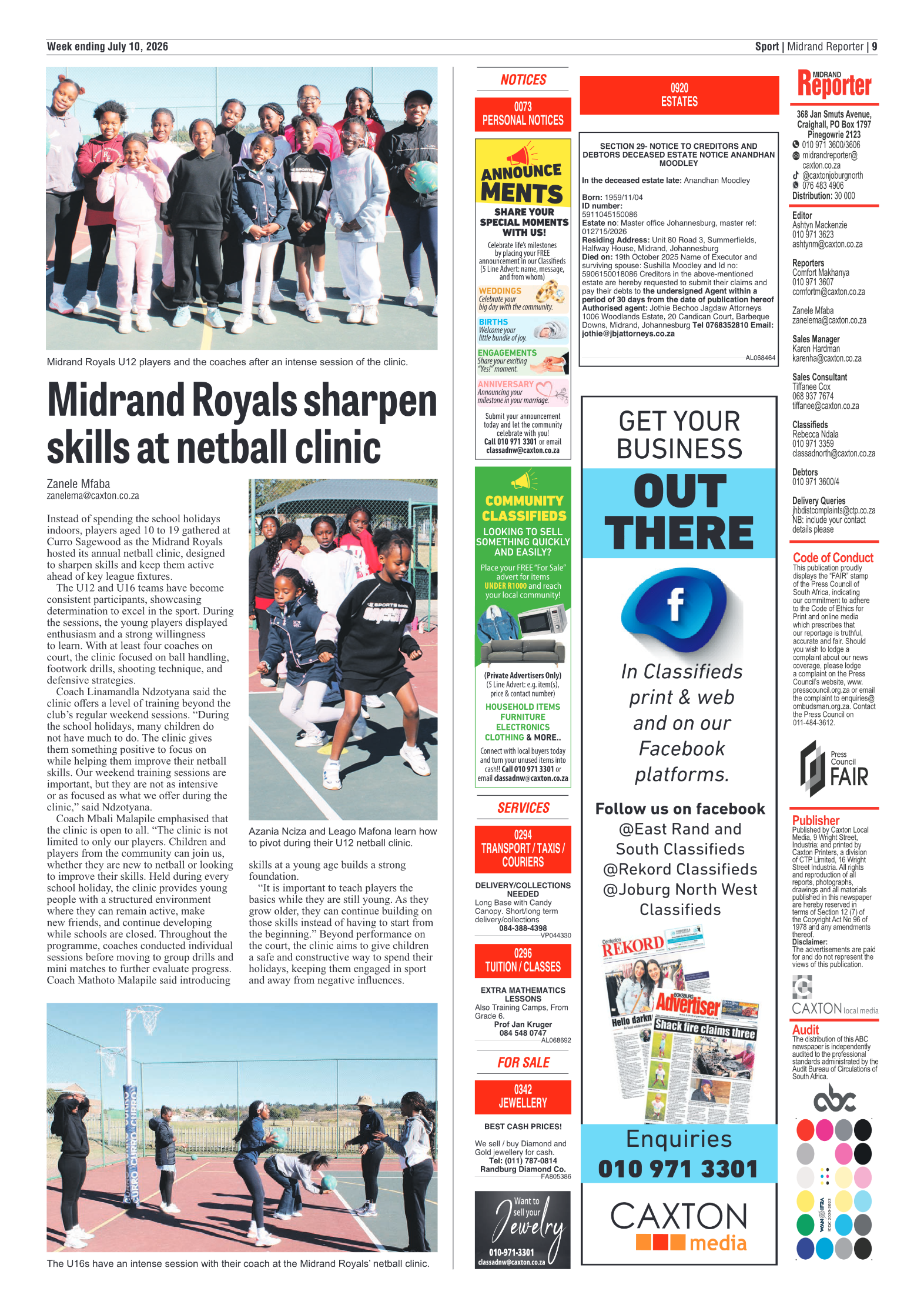 Midrand Reporter 10 July 2026 page 11