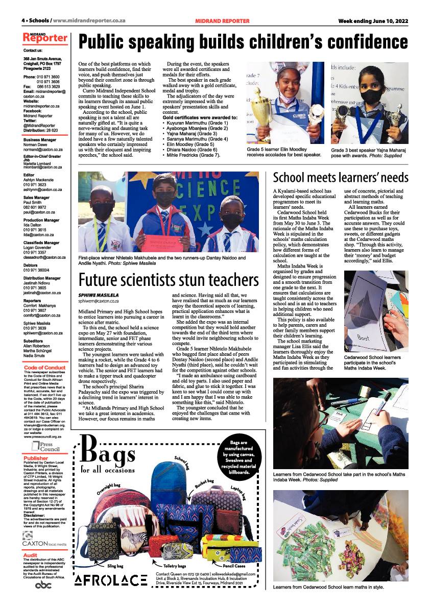 Midrand Reporter 10 June 2022 page 4