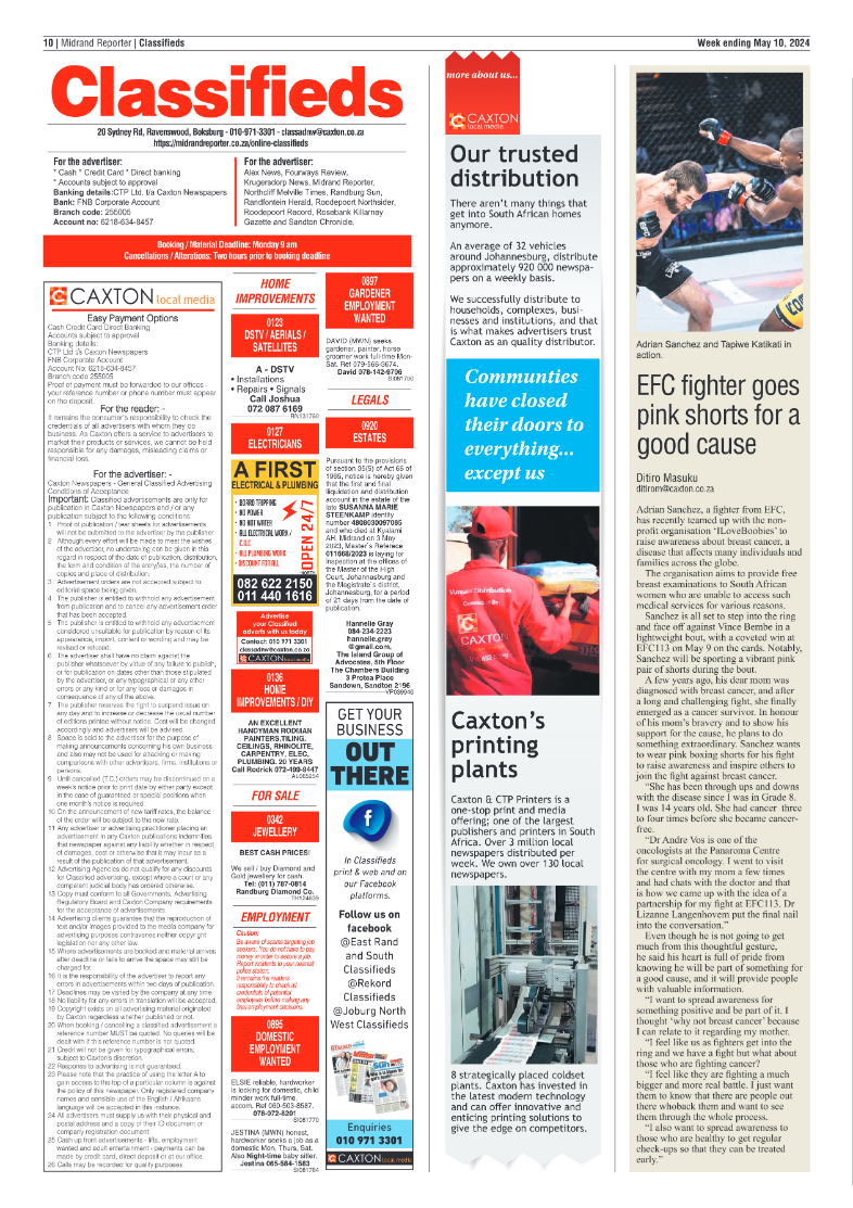 Midrand Reporter 10 May 2024 page 10