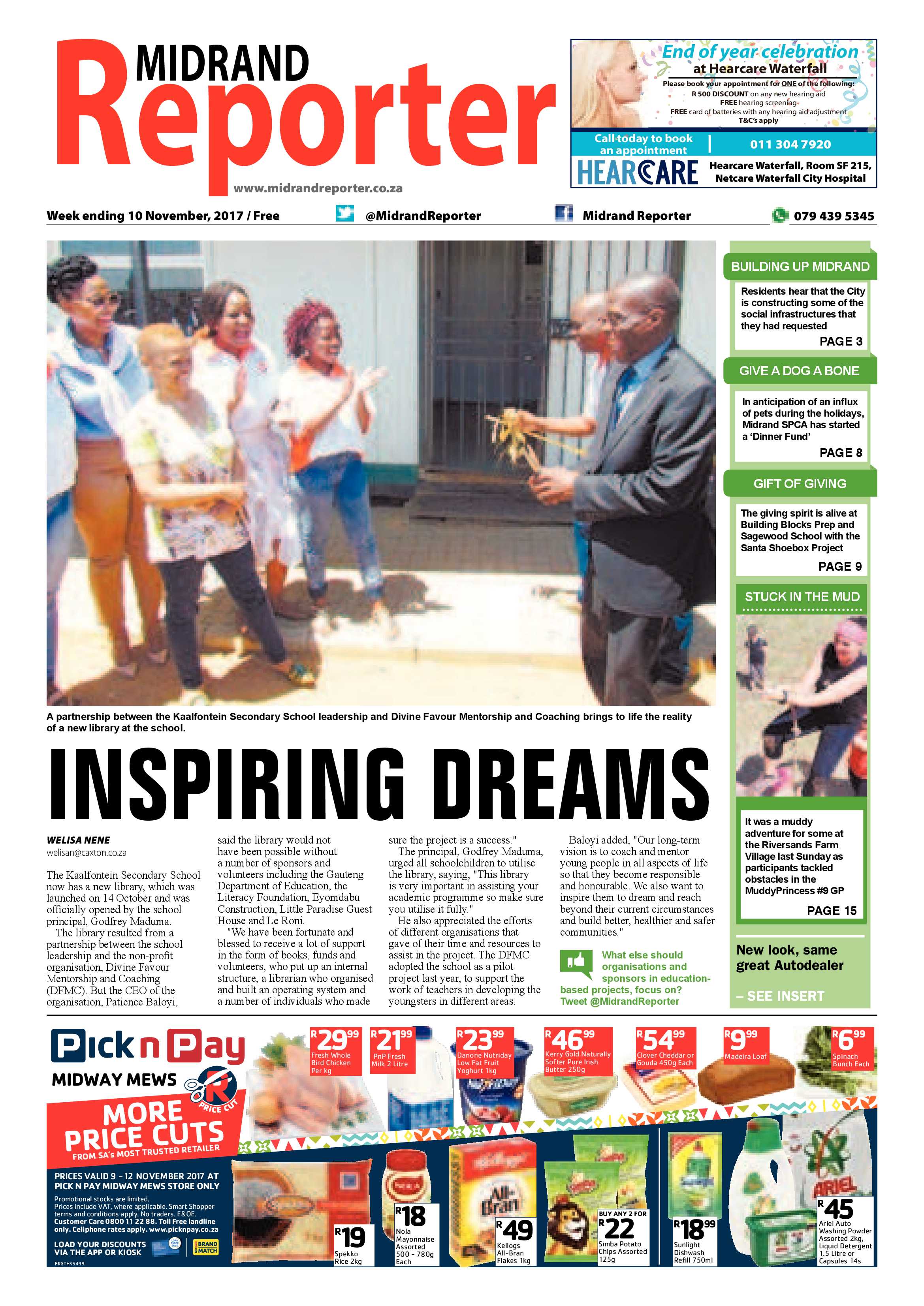 Midrand Reporter 10 November 2017 page 1