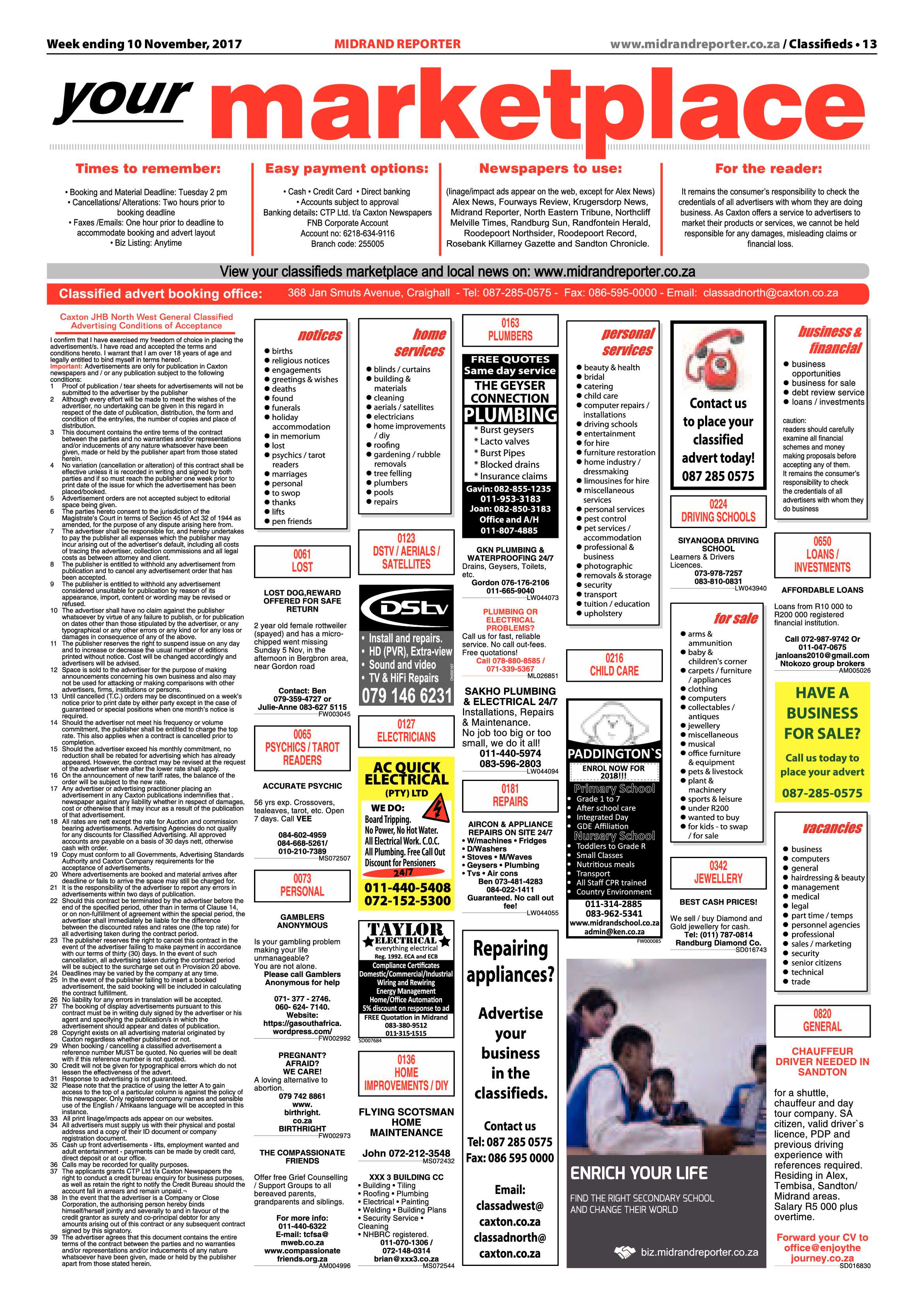 Midrand Reporter 10 November 2017 page 13