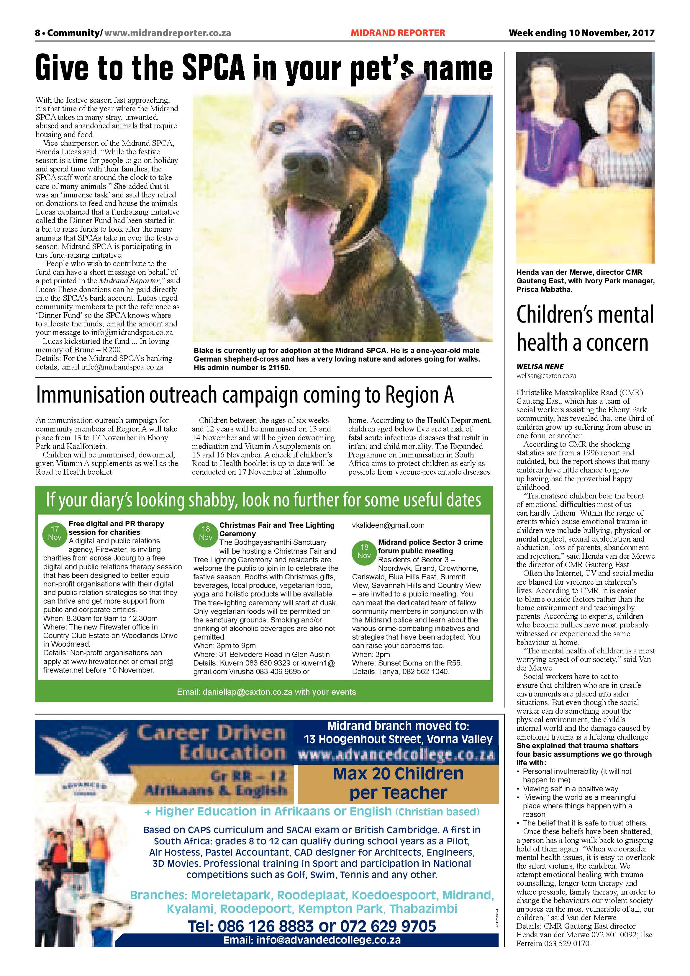 Midrand Reporter 10 November 2017 page 8