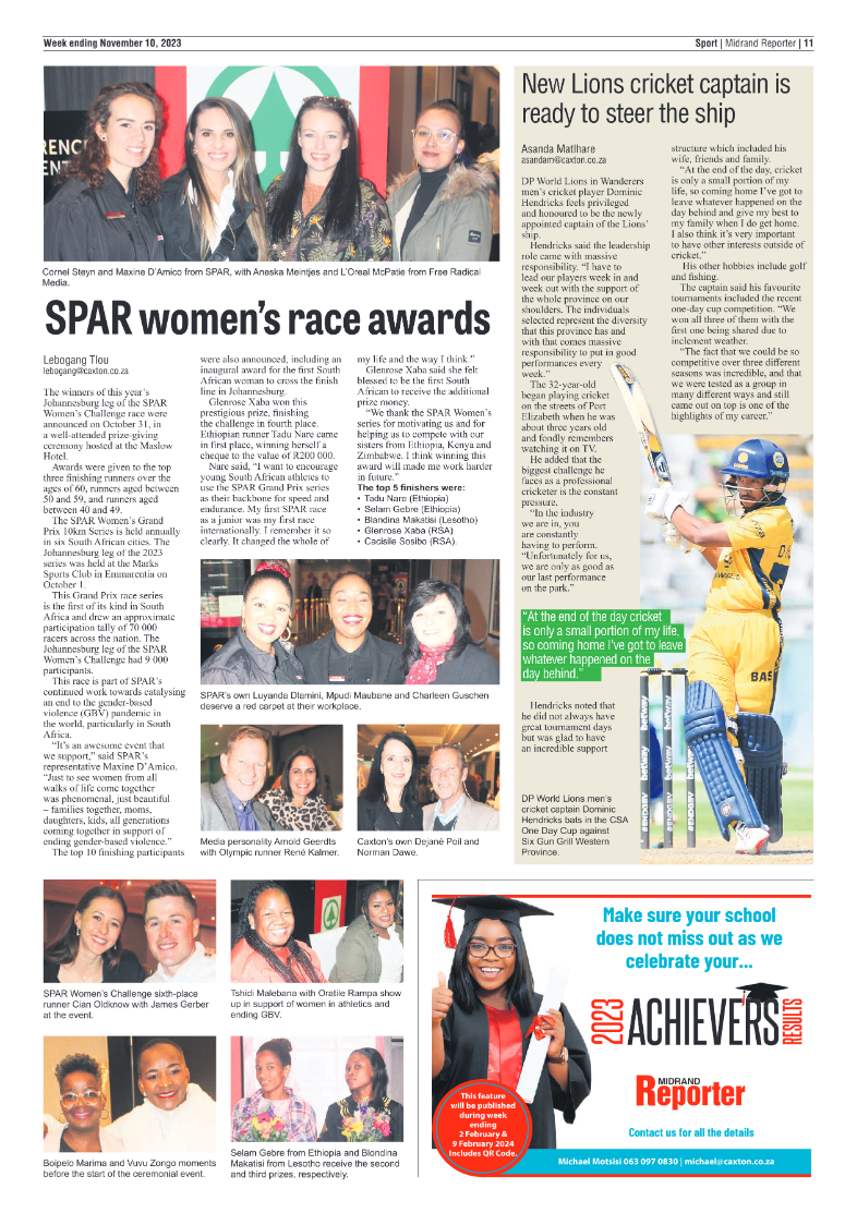 Midrand Reporter 10 November 2023 page 11
