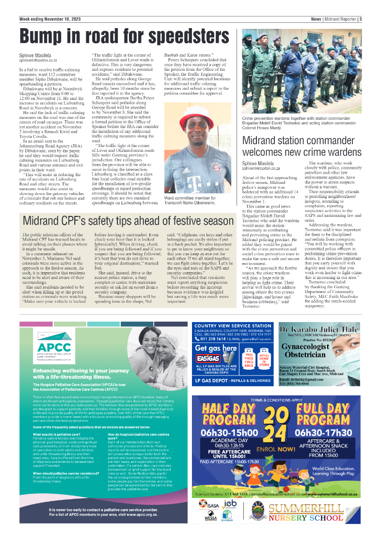 Midrand Reporter 10 November 2023 page 3