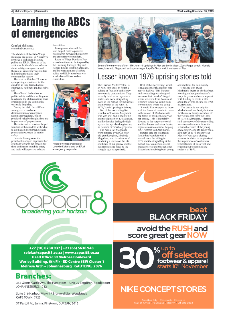 Midrand Reporter 10 November 2023 page 4