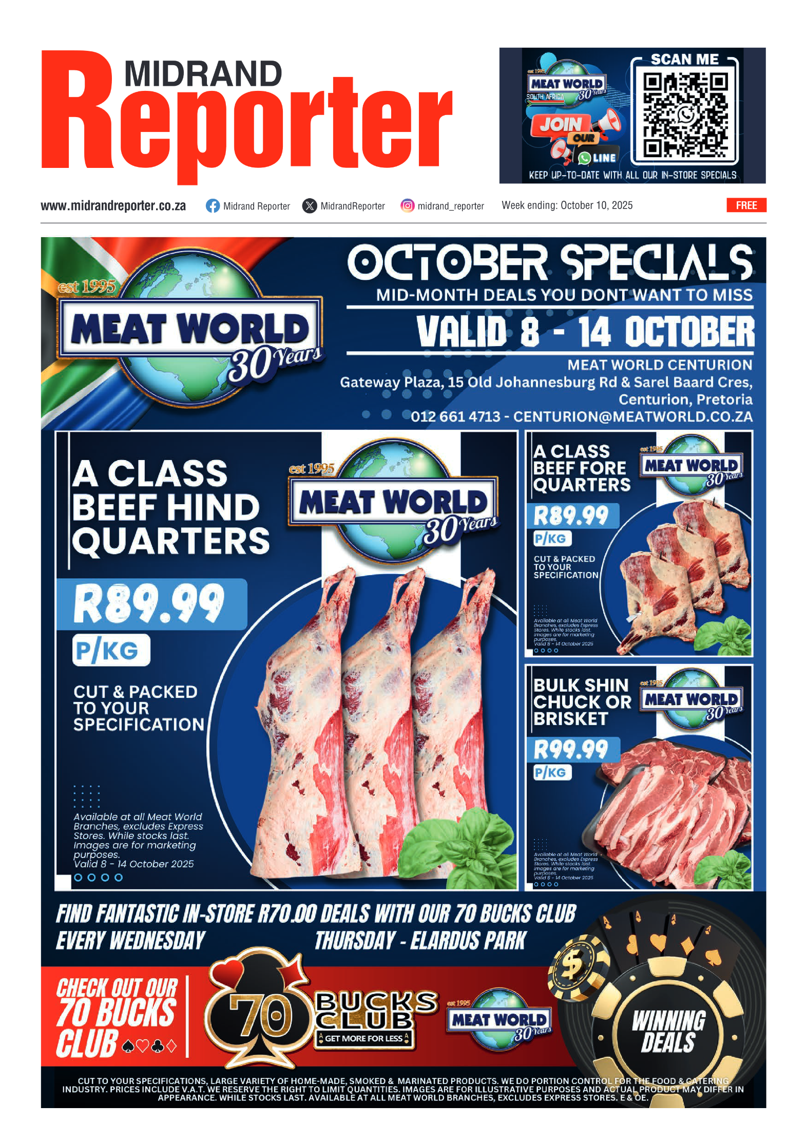 Midrand Reporter 10 October 2025 page 1