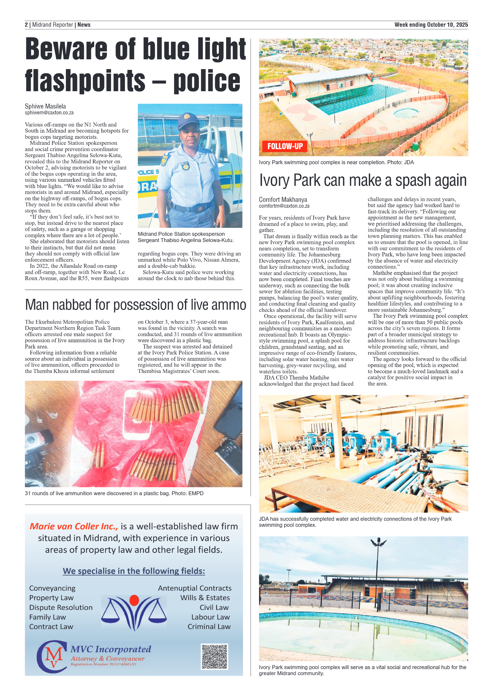 Midrand Reporter 10 October 2025 page 4
