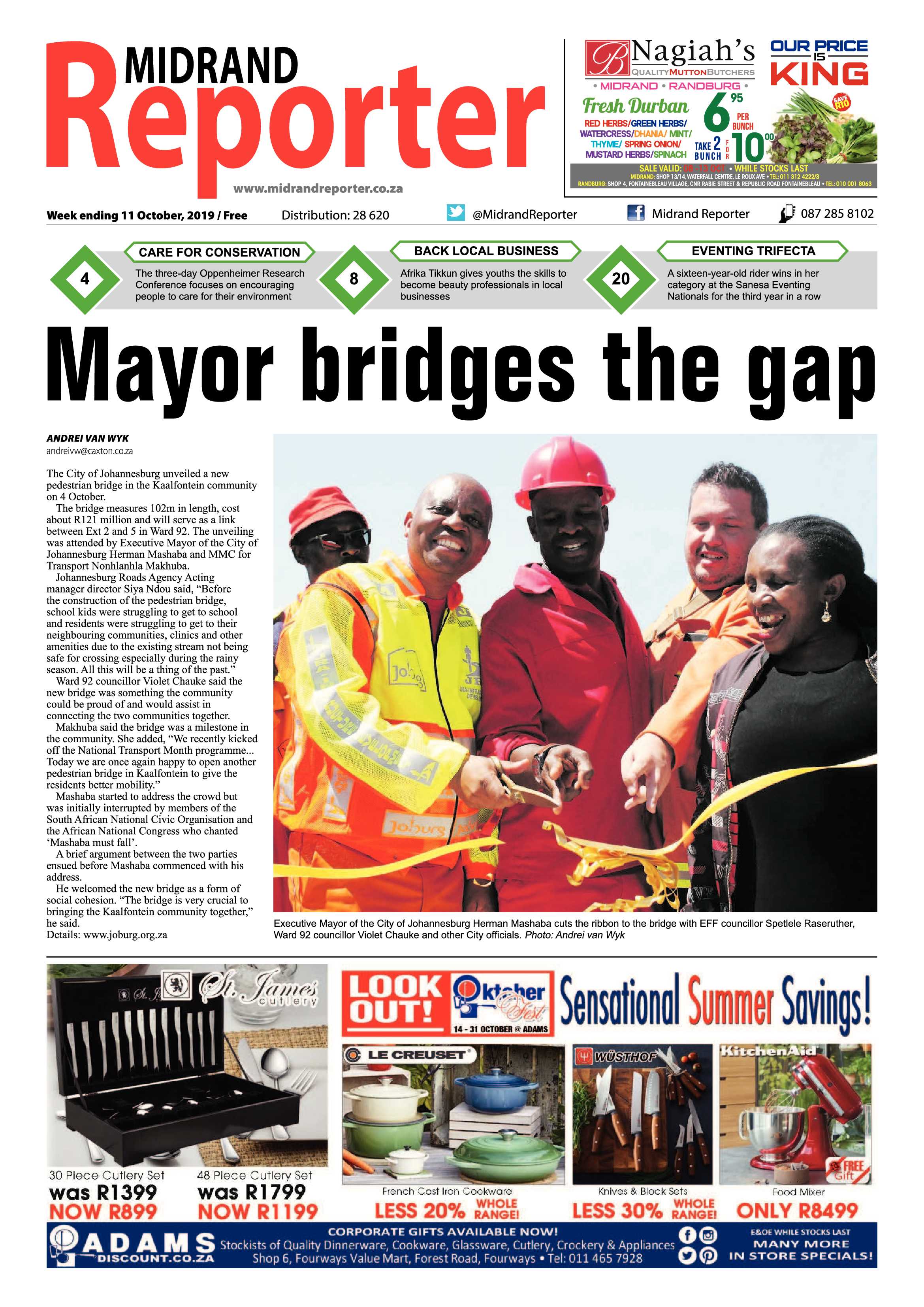 Midrand Reporter 10 October, 2019 page 1