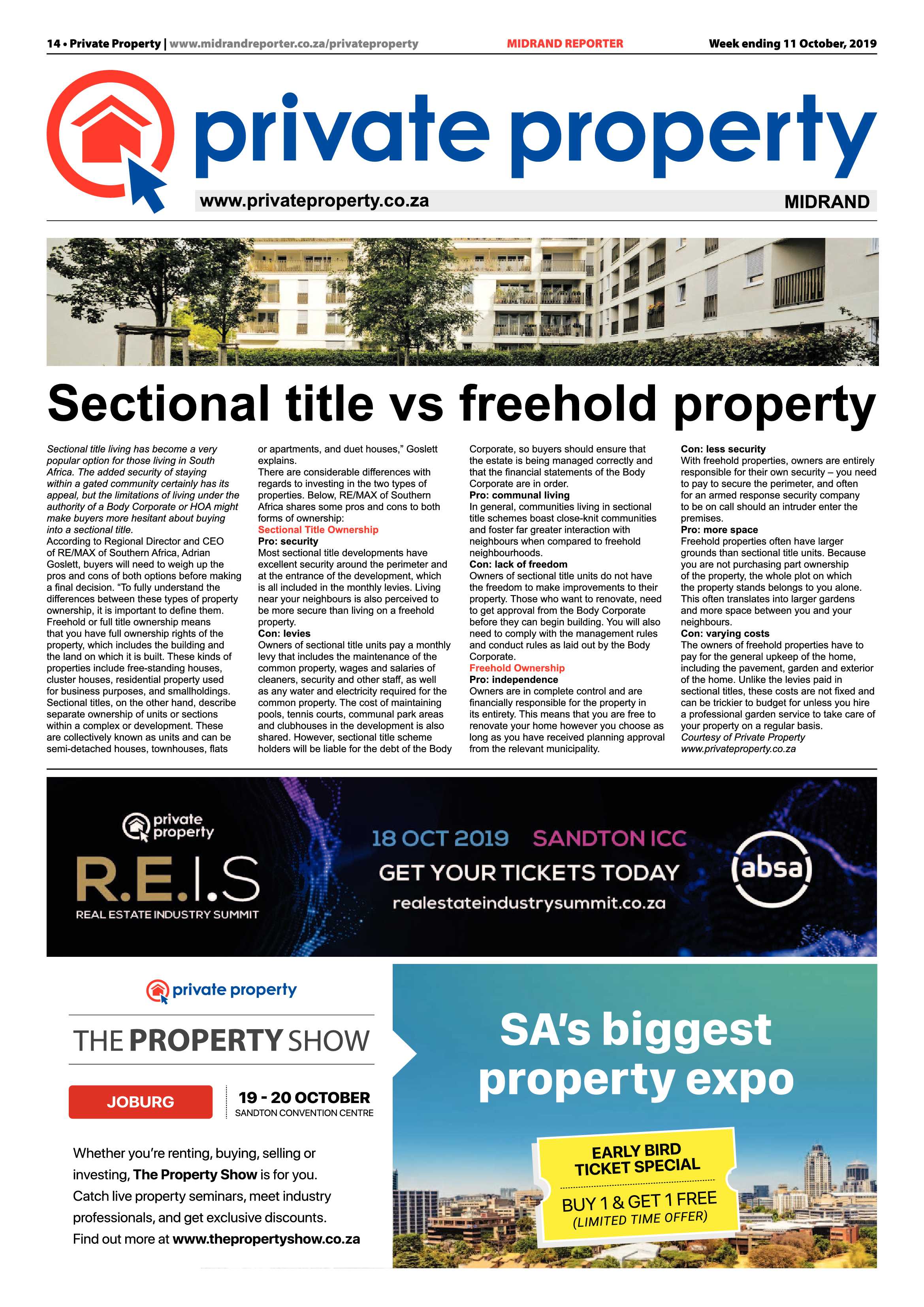Midrand Reporter 10 October, 2019 page 14
