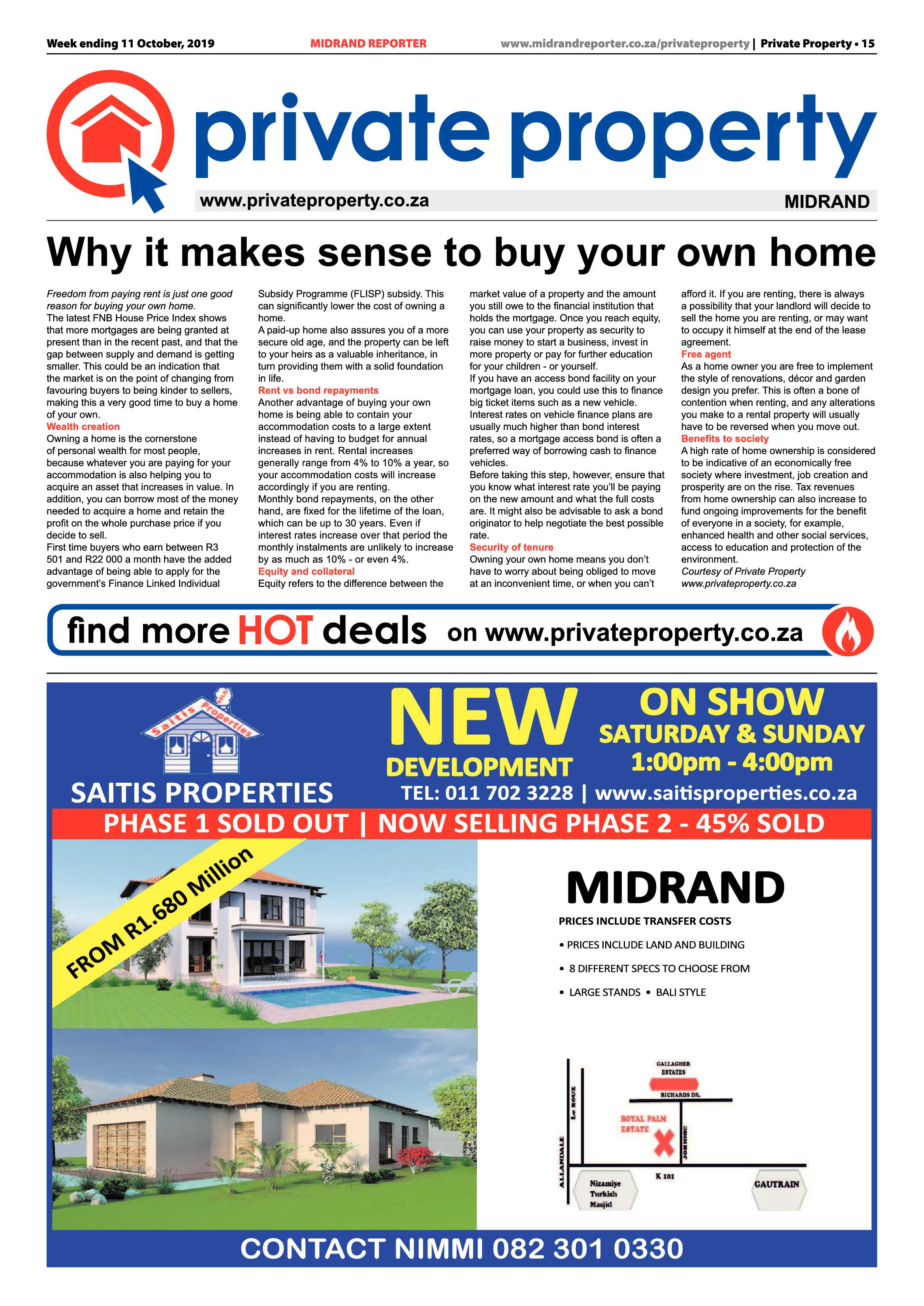 Midrand Reporter 10 October, 2019 page 15